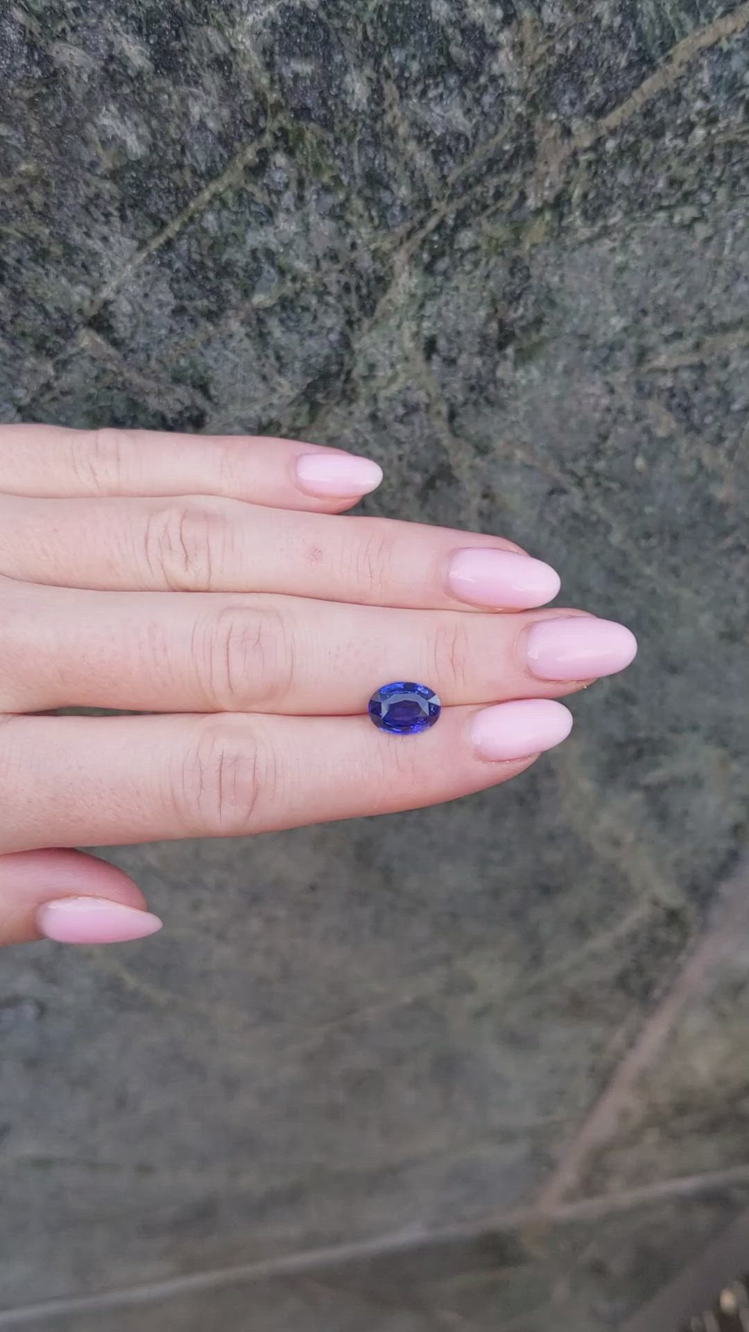 3.08 Ct. Blue Sapphire from Ceylon (Sri Lanka) Size Video