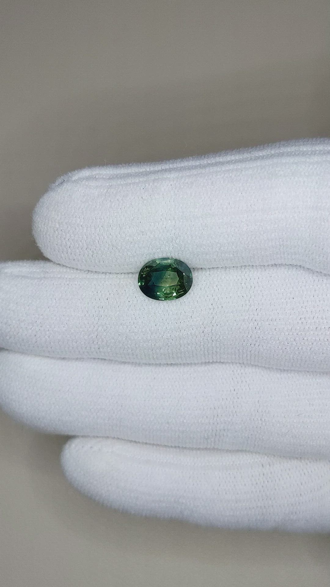 2.01 Ct. Bluish Green Sapphire from Ceylon (Sri Lanka) Size Video