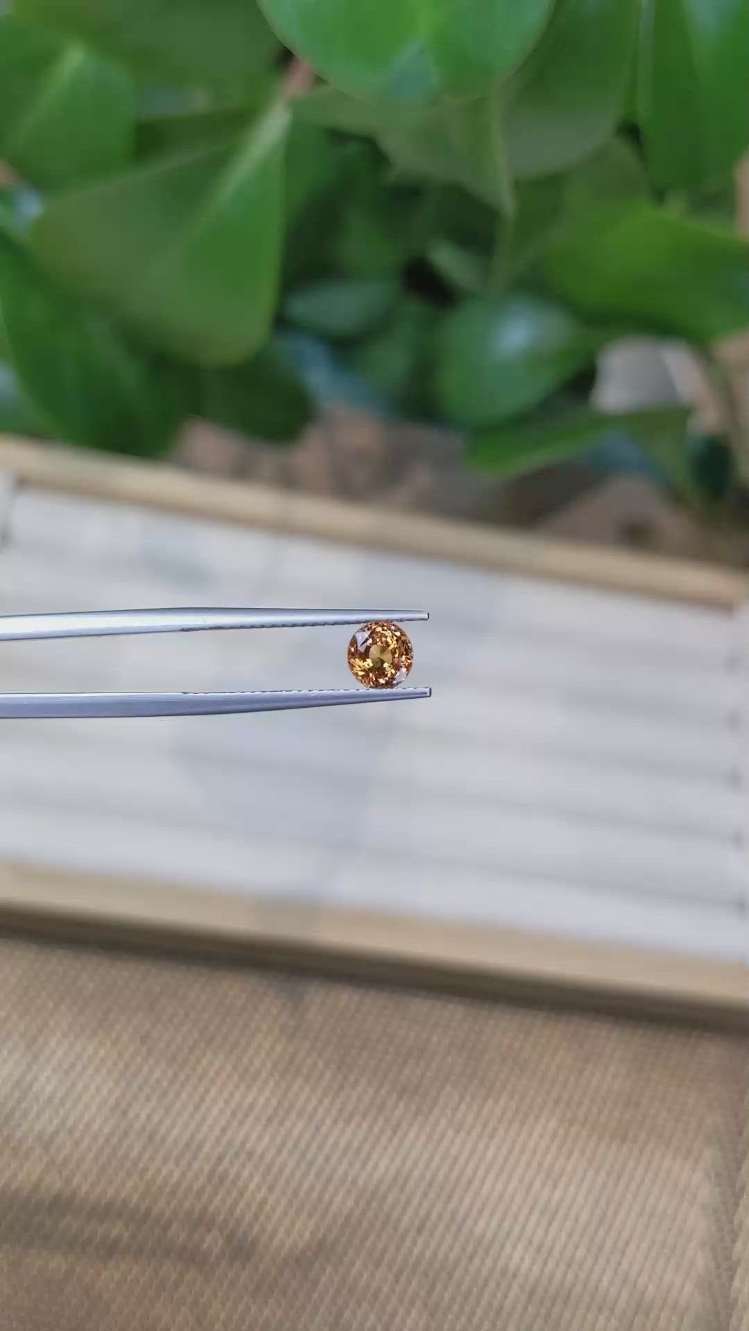 1.08 Ct. Orange Sapphire from Madagascar Size Video