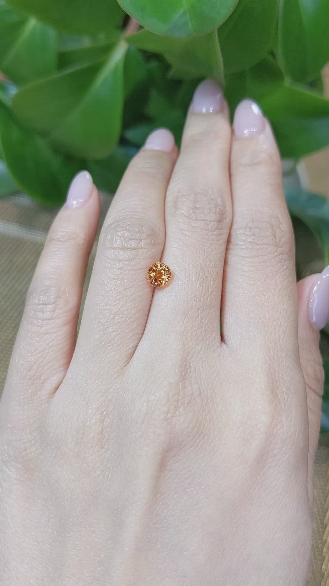 1.08 Ct. Orange Sapphire from Madagascar Size Video
