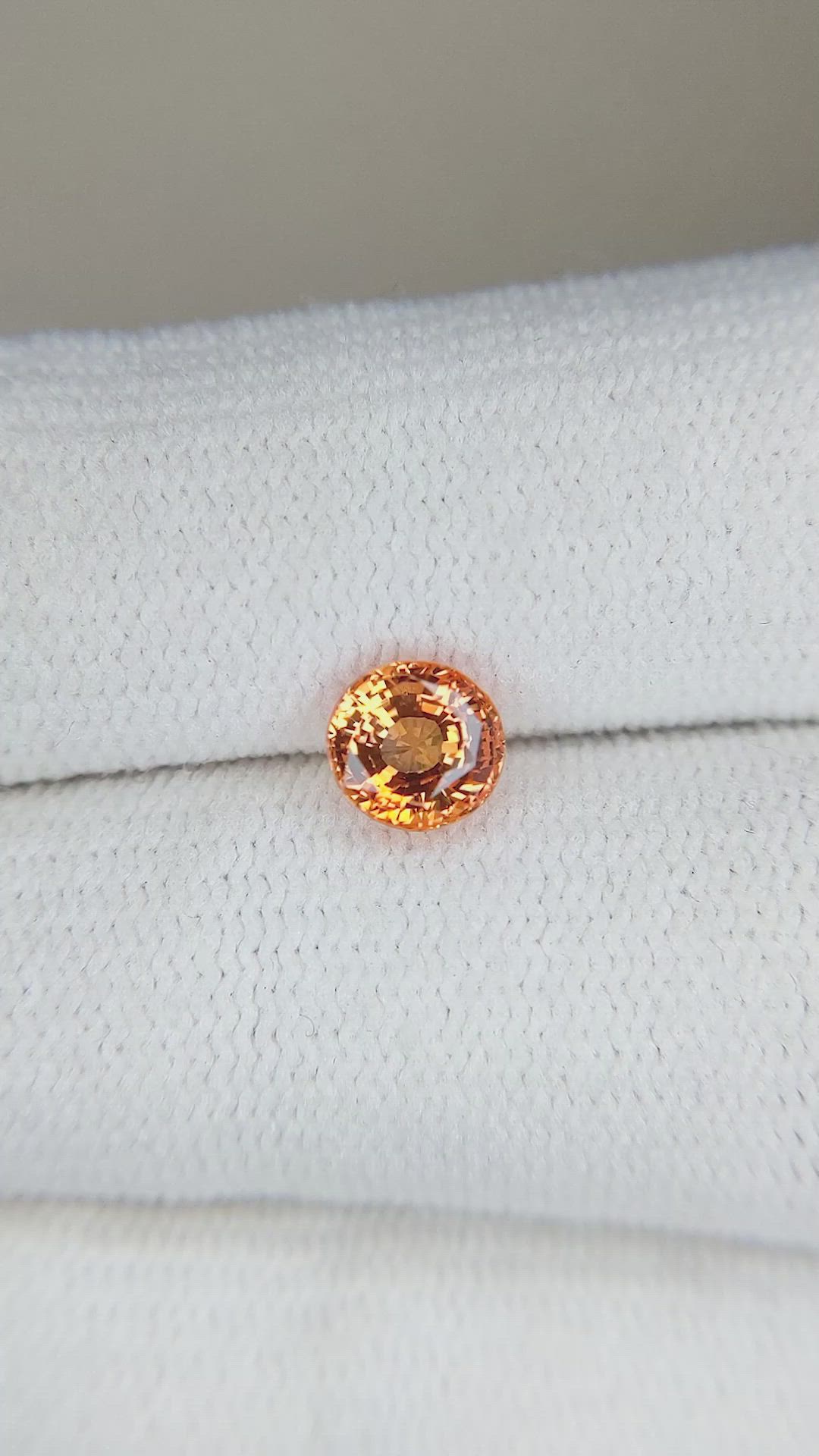 1.08 Ct. Orange Sapphire from Madagascar Size Video