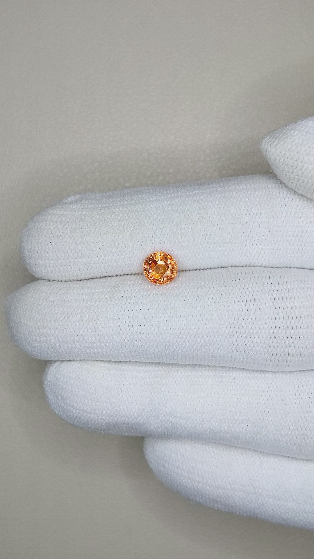 1.08 Ct. Orange Sapphire from Madagascar Size Video