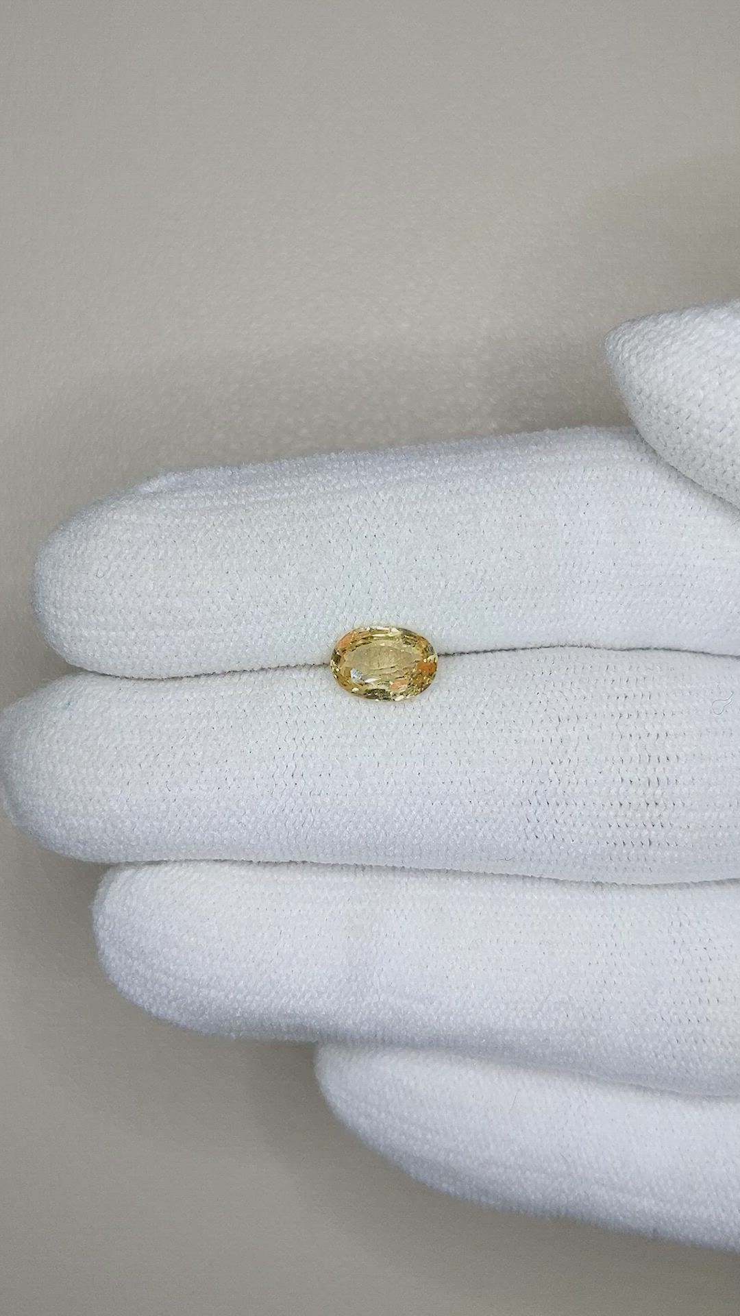 1.17 Ct. Yellowish Brown Sapphire from Madagascar Size Video