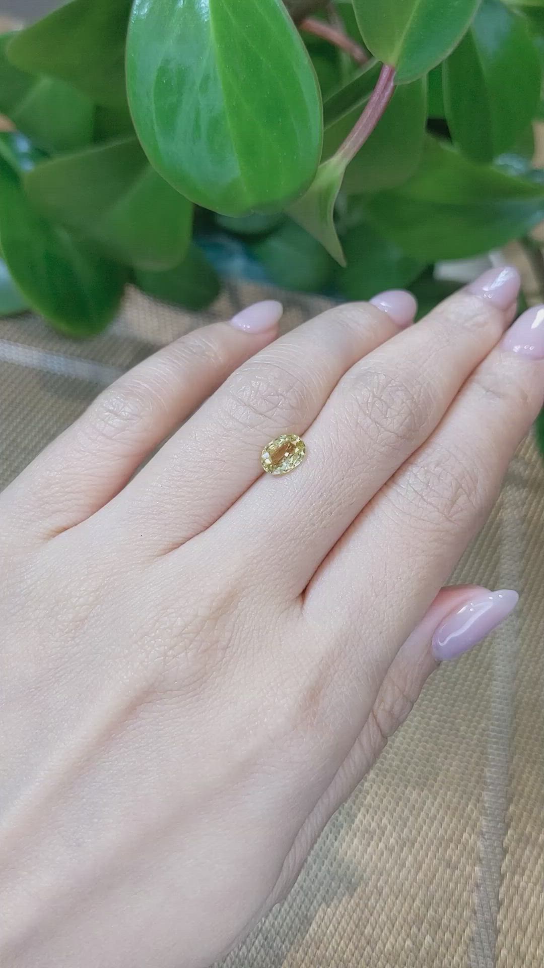 1.17 Ct. Yellowish Brown Sapphire from Madagascar Size Video