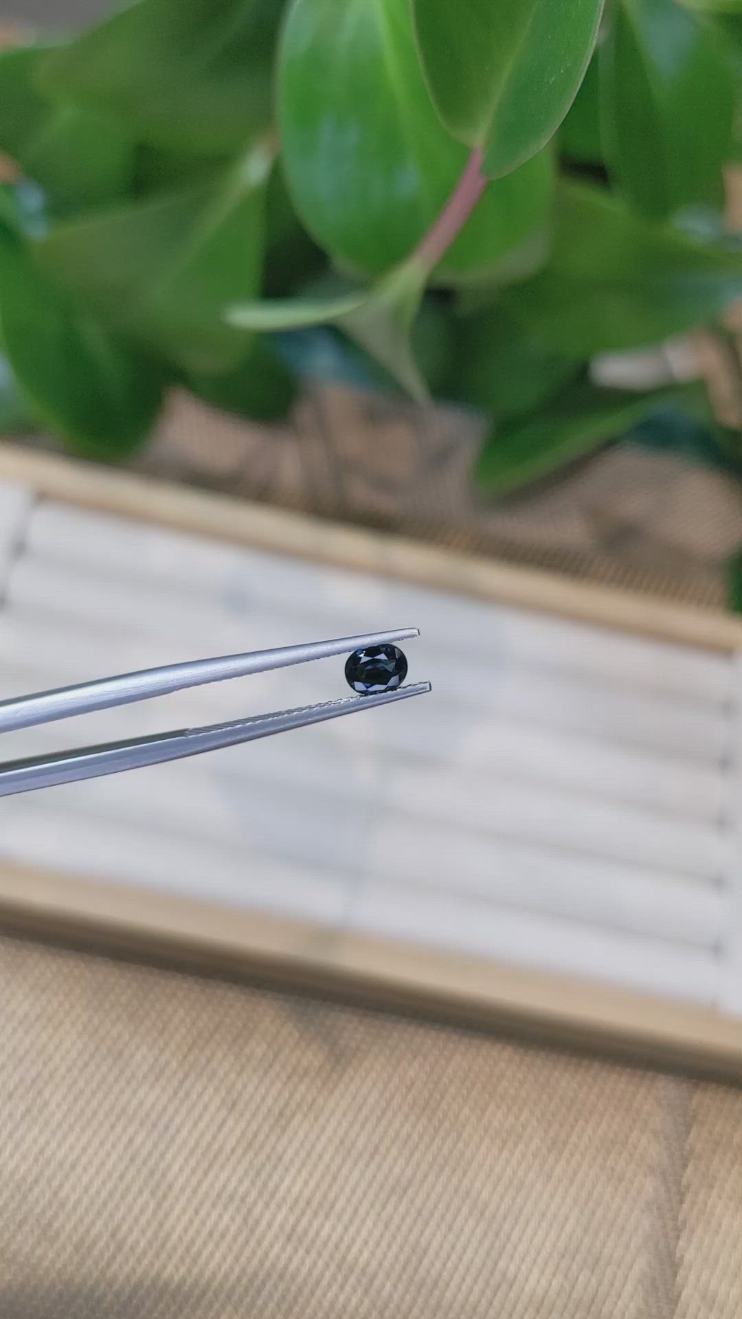 0.56 Ct. Blue Sapphire from Ceylon (Sri Lanka) Size Video