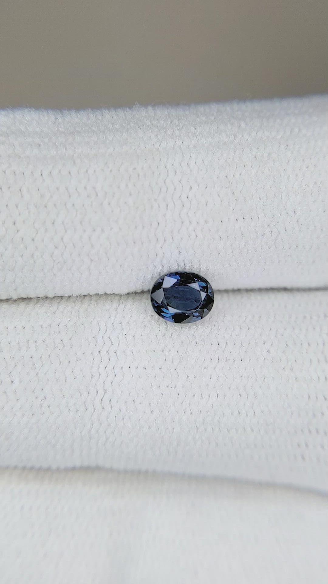 0.56 Ct. Blue Sapphire from Ceylon (Sri Lanka) Size Video