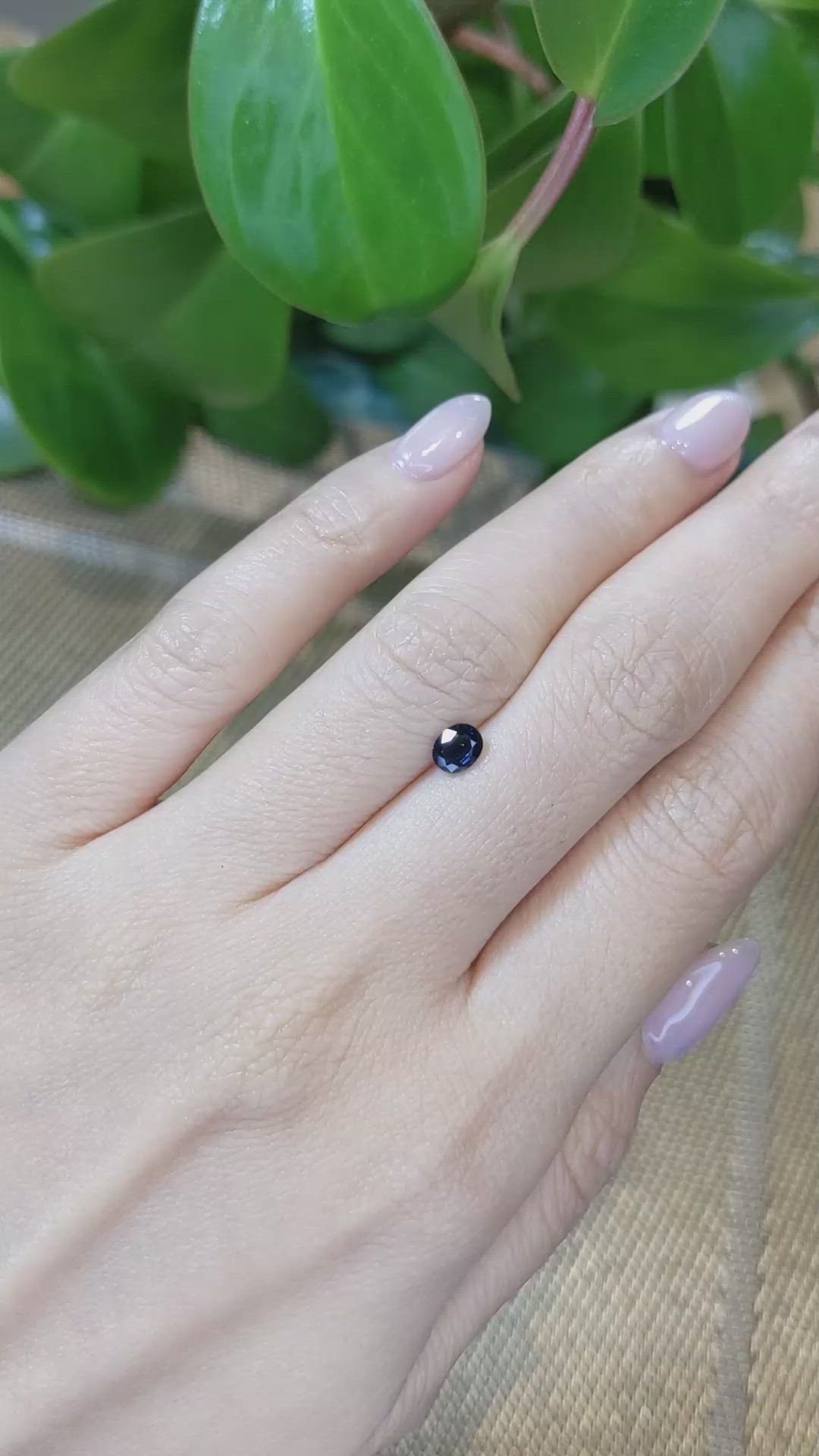 0.56 Ct. Blue Sapphire from Ceylon (Sri Lanka) Size Video