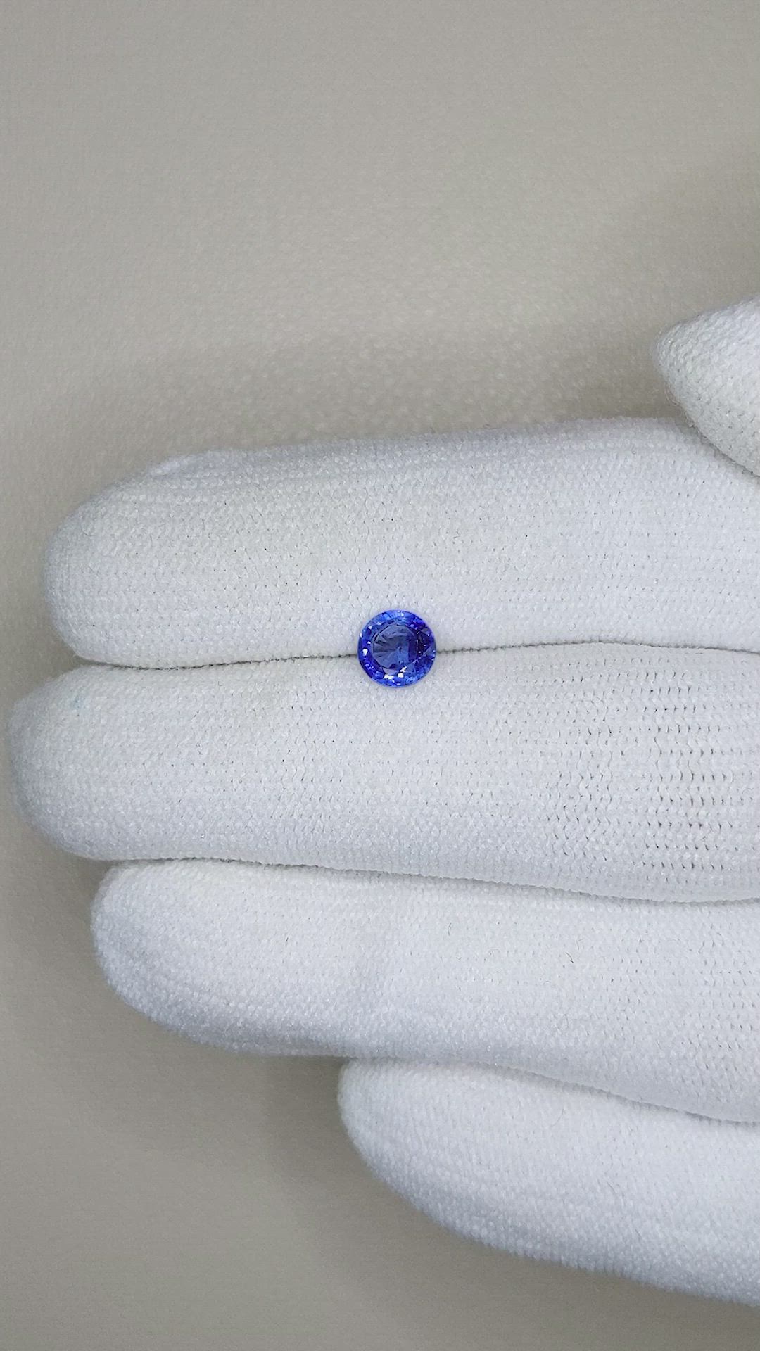 0.70 Ct. Blue Sapphire from Ceylon (Sri Lanka) Size Video