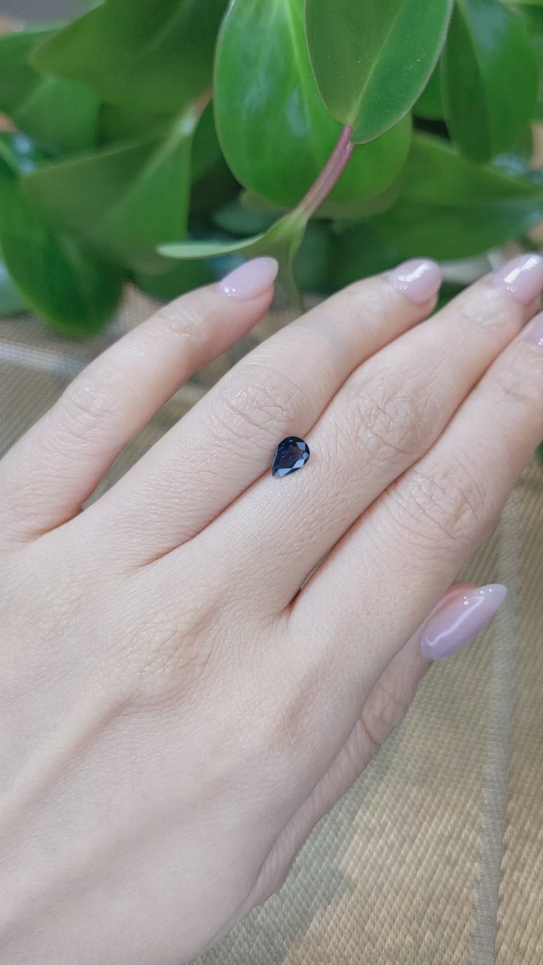 0.72 Ct. Blue Sapphire from Ceylon (Sri Lanka) Size Video