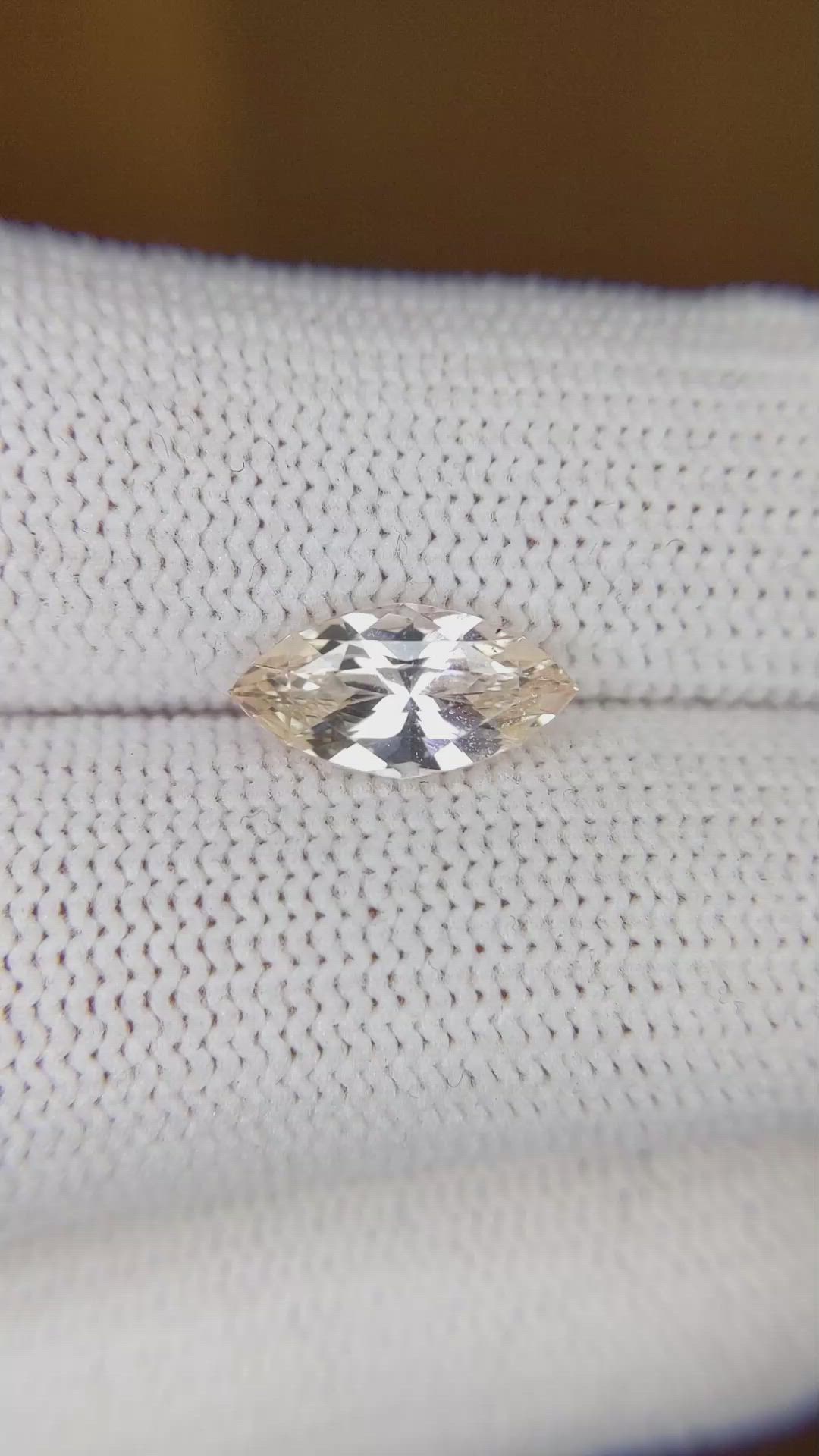 2.01 Ct. Yellowish Orange Sapphire from Ceylon (Sri Lanka) Size Video