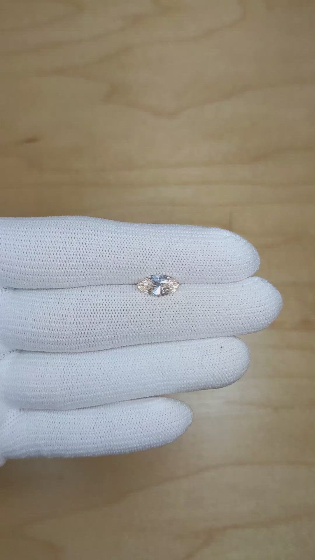 2.01 Ct. Yellowish Orange Sapphire from Ceylon (Sri Lanka) Size Video