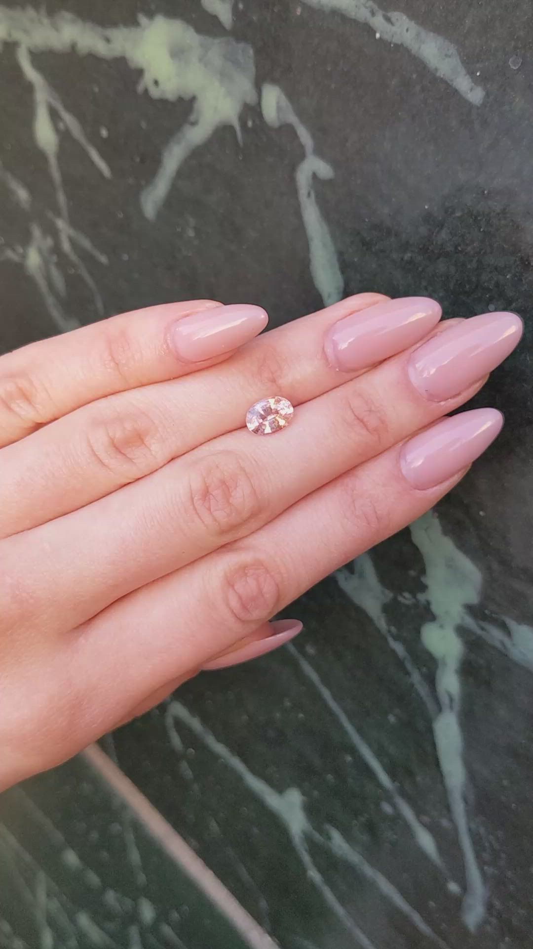 2.28 Ct. Padparadscha Sapphire from Ceylon (Sri Lanka) Size Video