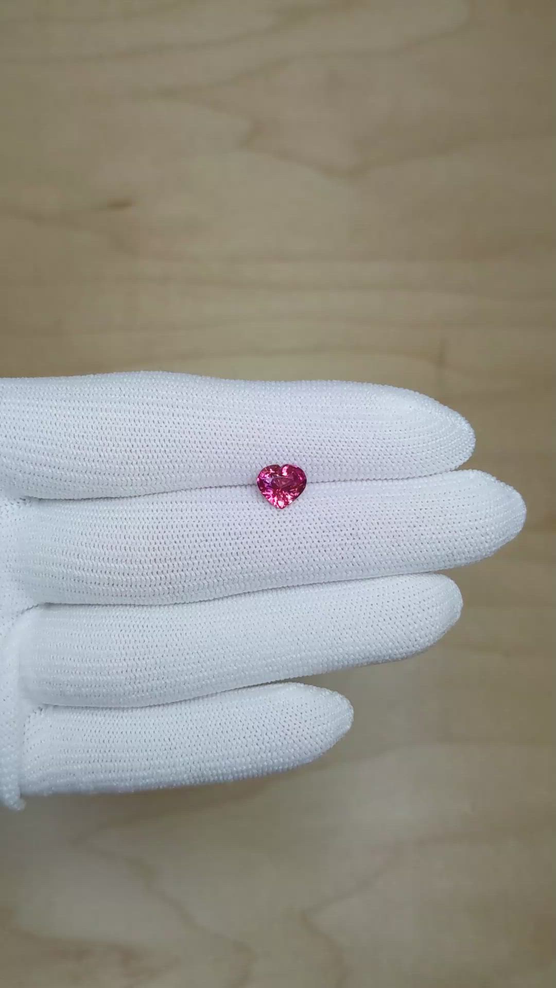 1.52 Ct. Purplish Pink Sapphire from Ceylon (Sri Lanka) Size Video