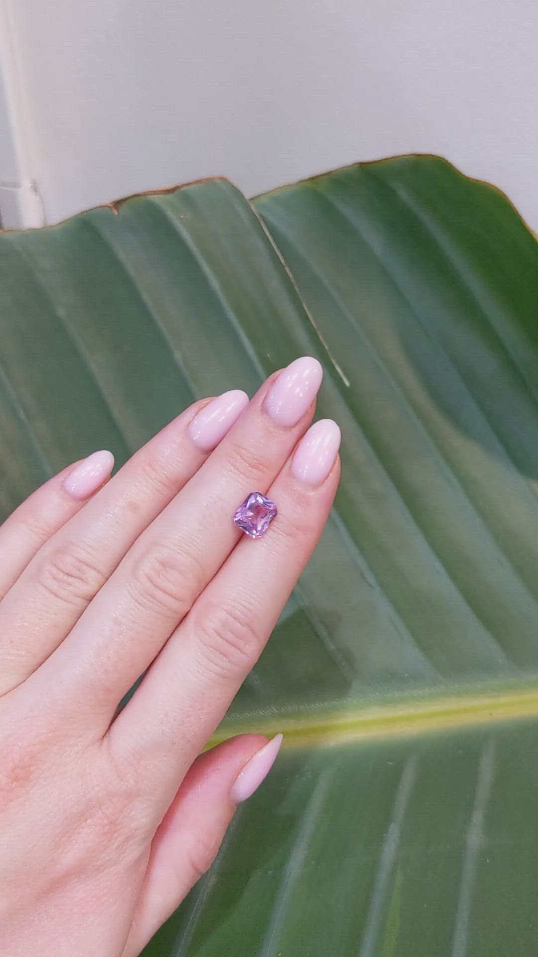 2.50 Ct. Purplish Pink Sapphire from Ceylon (Sri Lanka) Size Video
