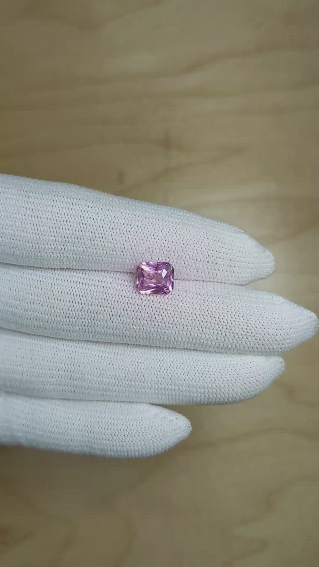 2.50 Ct. Purplish Pink Sapphire from Ceylon (Sri Lanka) Size Video