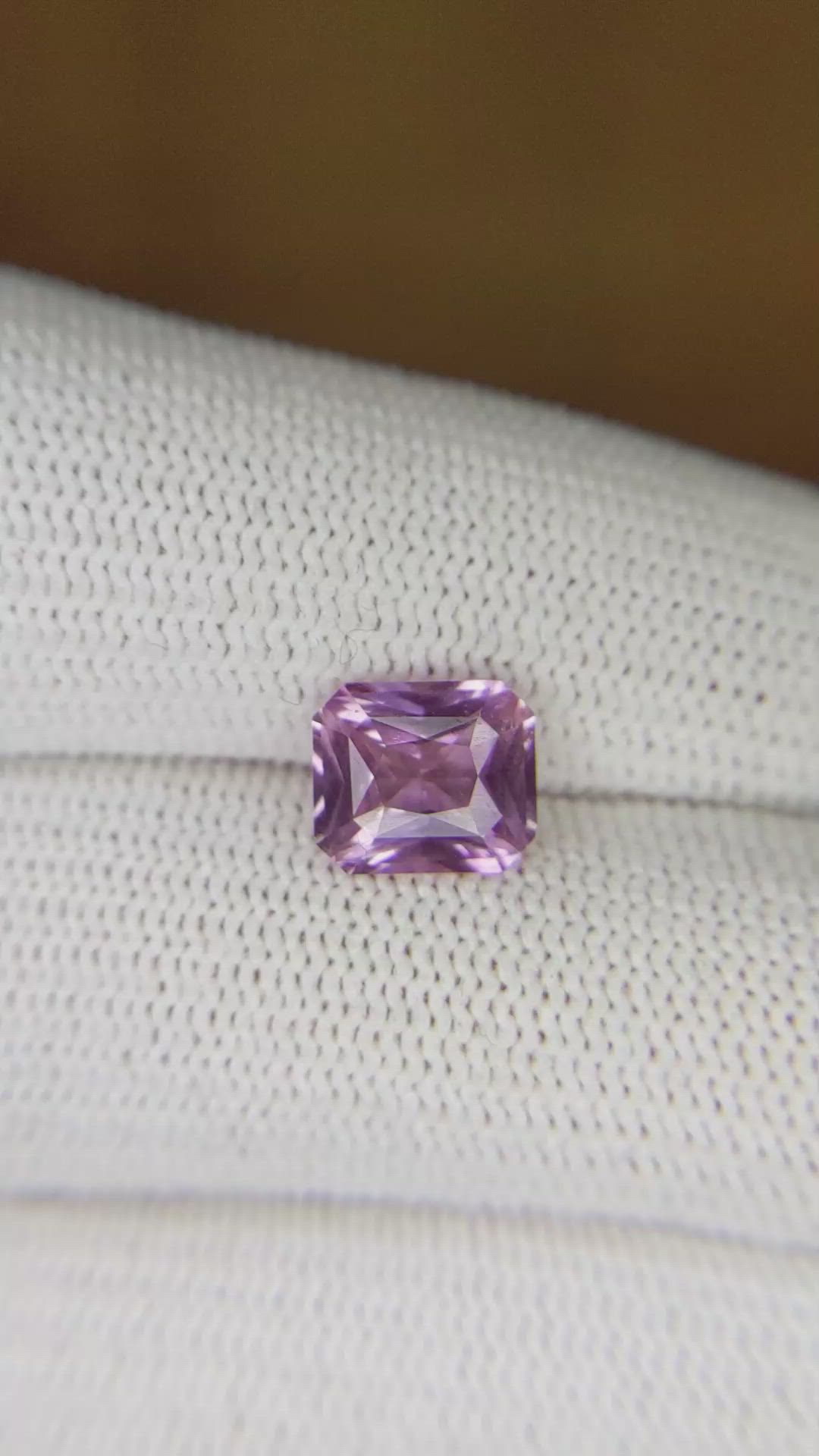 2.50 Ct. Purplish Pink Sapphire from Ceylon (Sri Lanka) Size Video