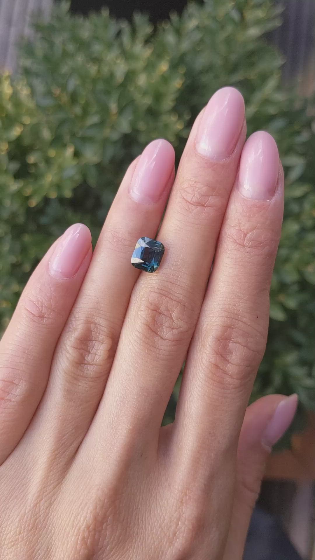 3.05 Ct. Bluish Green Sapphire from Ceylon (Sri Lanka) Size Video