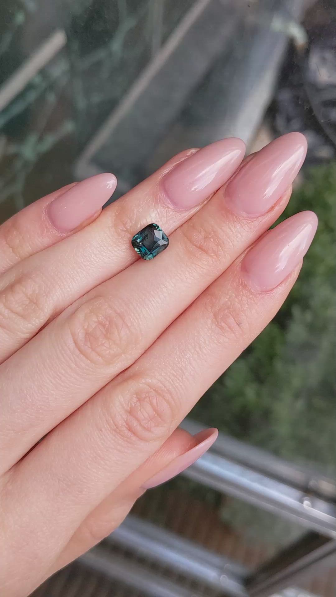 3.05 Ct. Bluish Green Sapphire from Ceylon (Sri Lanka) Size Video