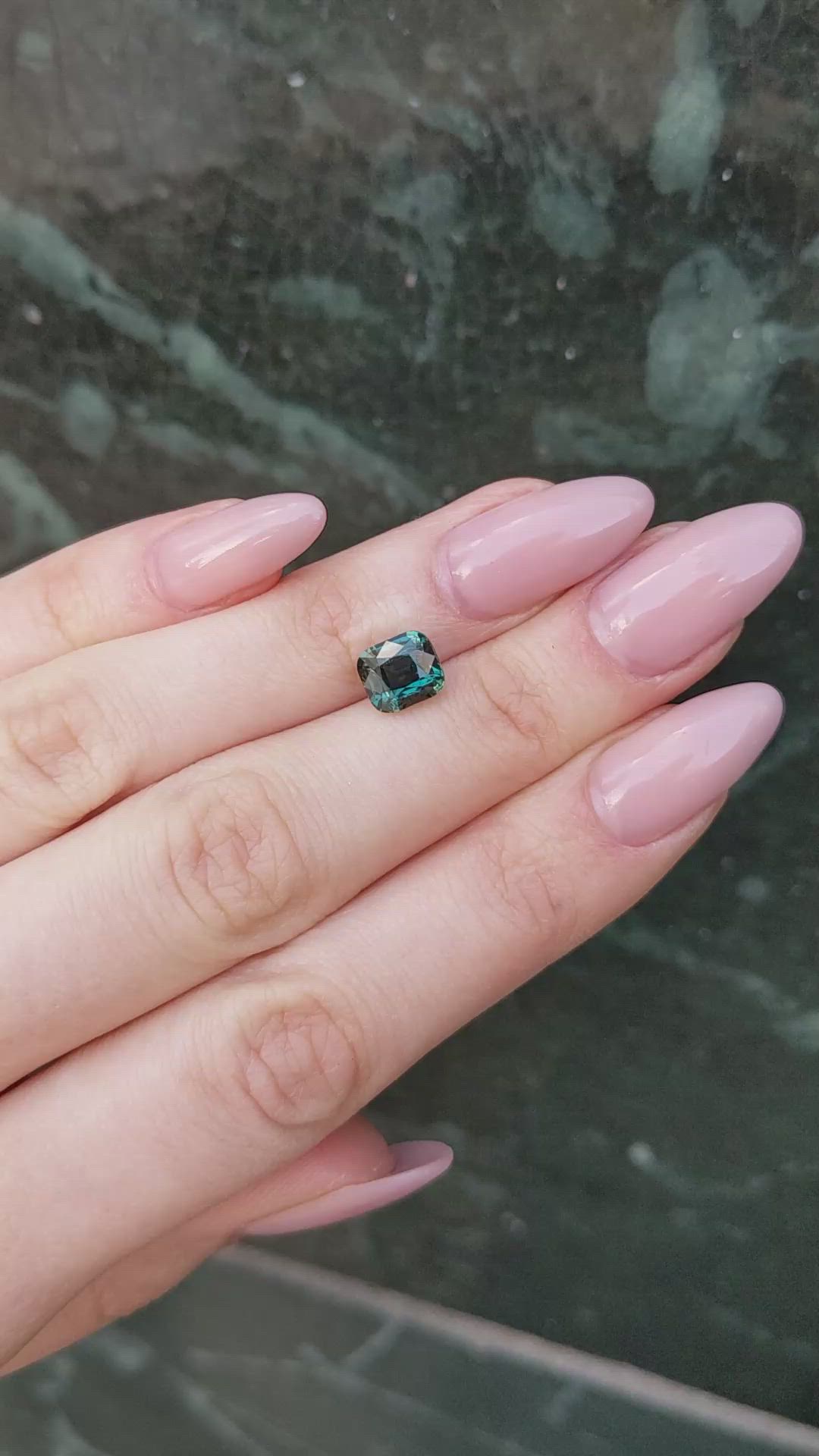 3.05 Ct. Bluish Green Sapphire from Ceylon (Sri Lanka) Size Video