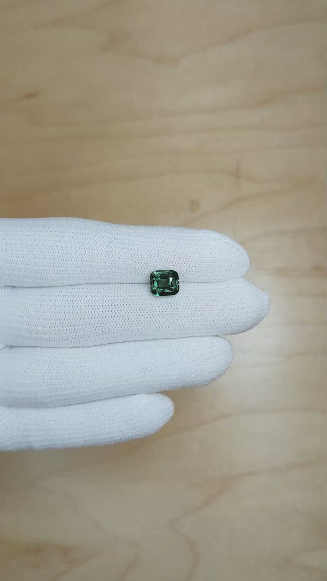 3.05 Ct. Bluish Green Sapphire from Ceylon (Sri Lanka) Size Video