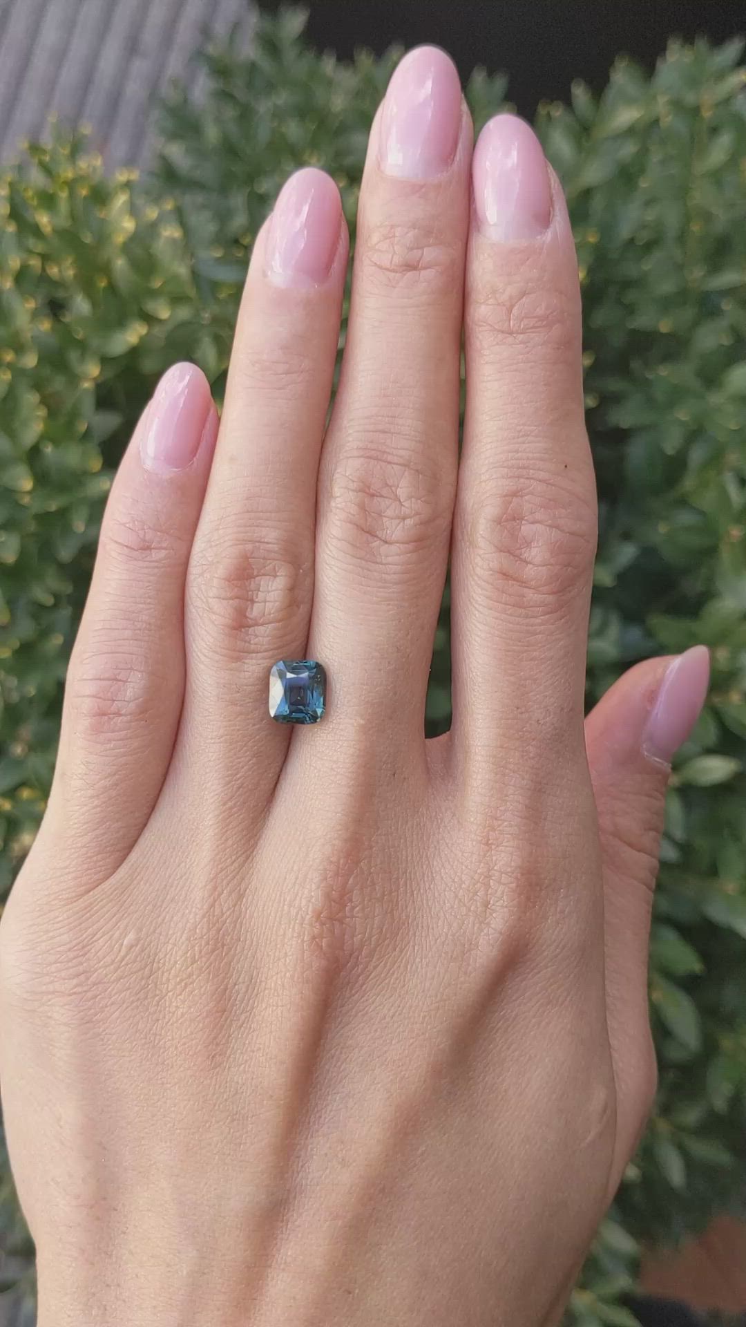 3.05 Ct. Bluish Green Sapphire from Ceylon (Sri Lanka) Size Video