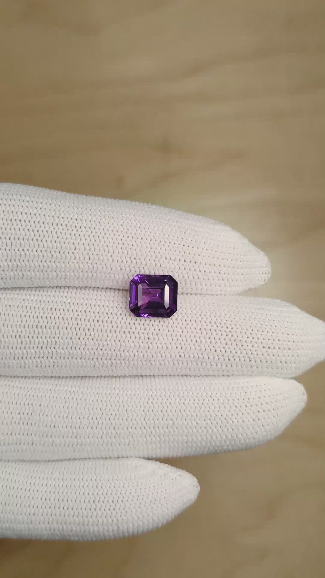 3.00 Ct. Color Change Sapphire from Ceylon (Sri Lanka) Size Video