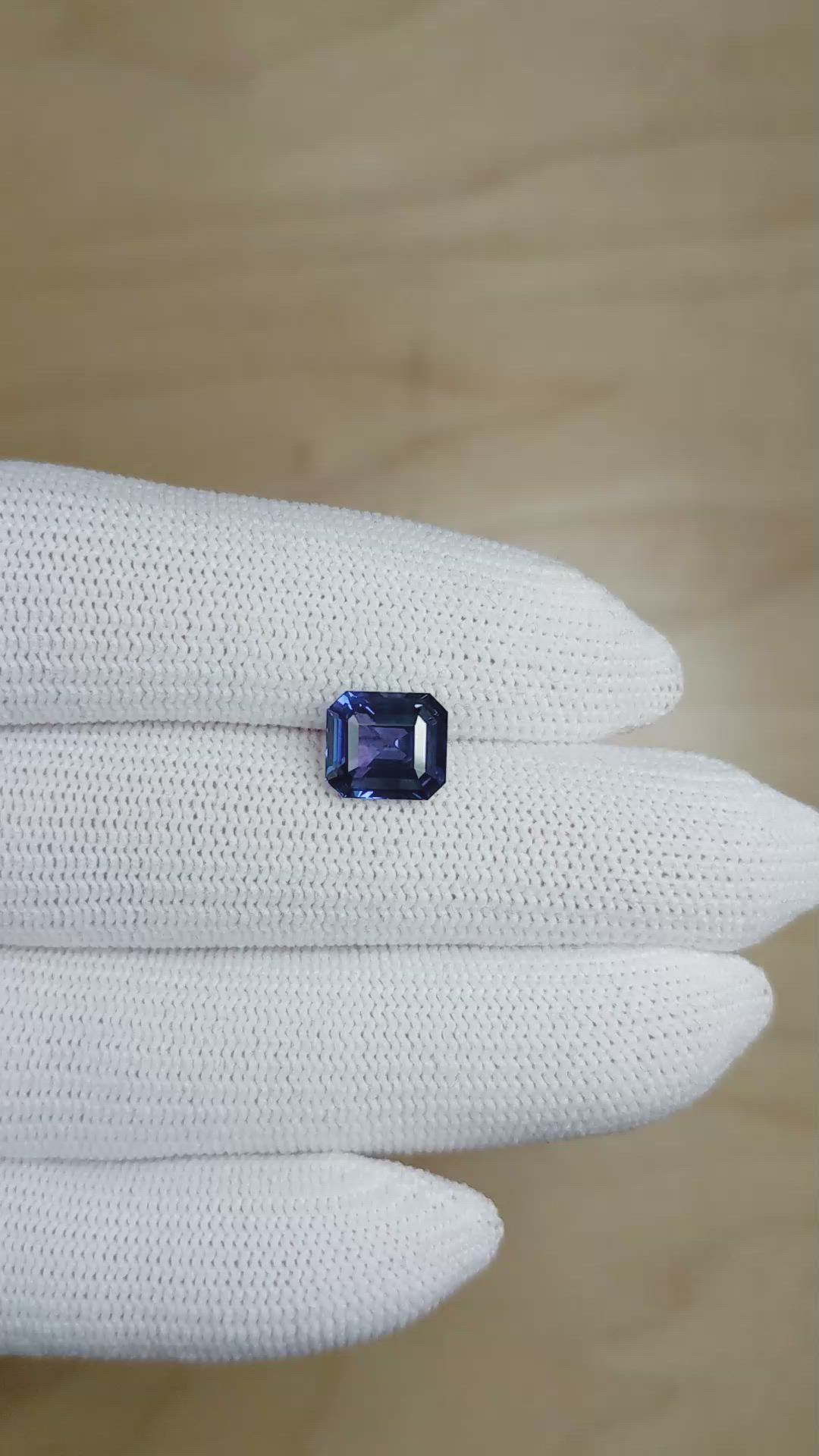 3.00 Ct. Color Change Sapphire from Ceylon (Sri Lanka) Size Video
