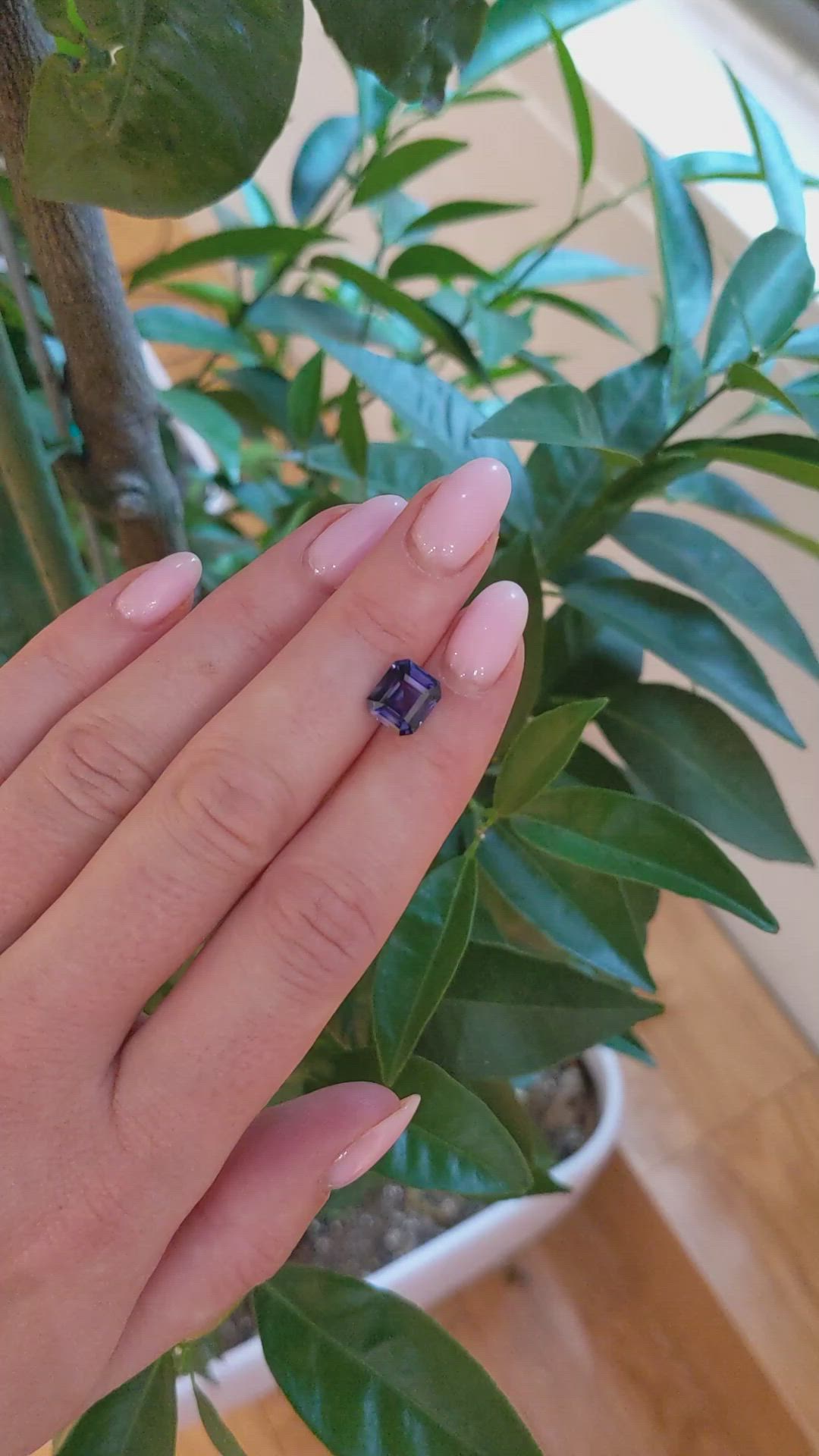 3.00 Ct. Color Change Sapphire from Ceylon (Sri Lanka) Size Video