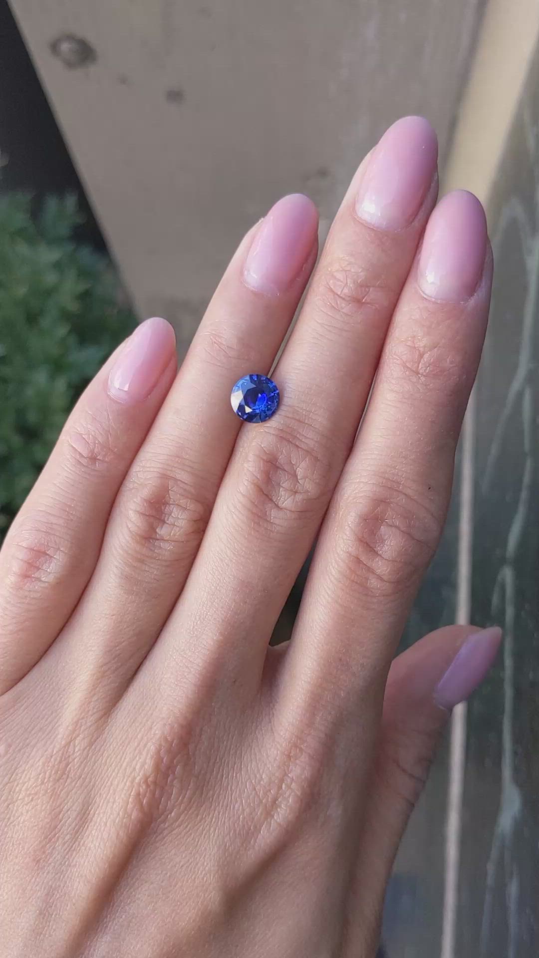 1.61 Ct. Blue Sapphire from Ceylon (Sri Lanka) Size Video