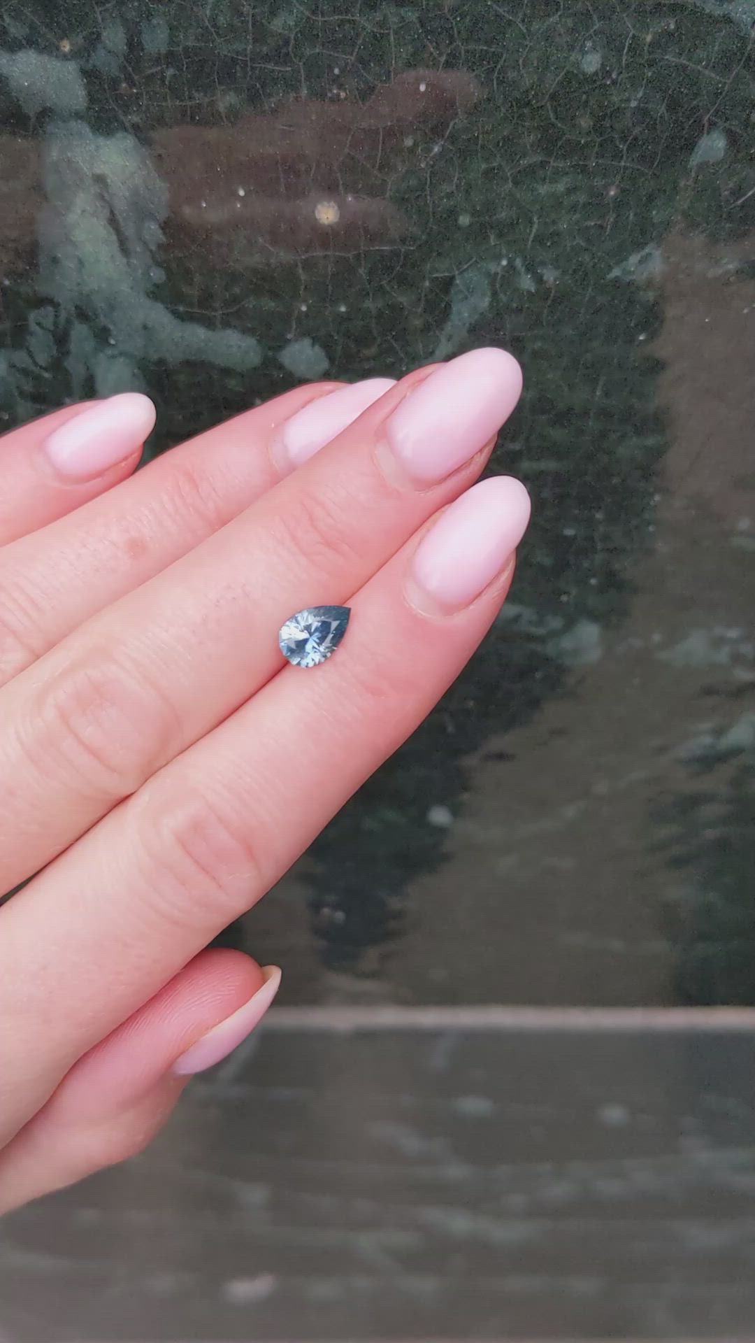 1.23 Ct. Greenish Blue Sapphire from Montana Size Video