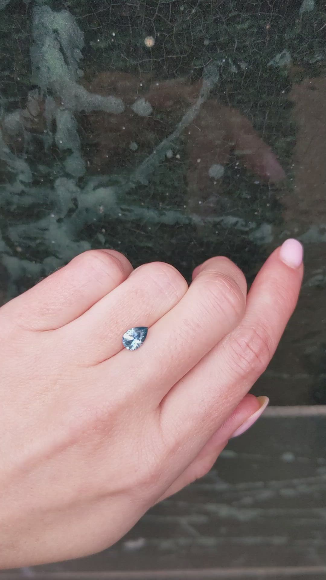 1.23 Ct. Greenish Blue Sapphire from Montana Size Video