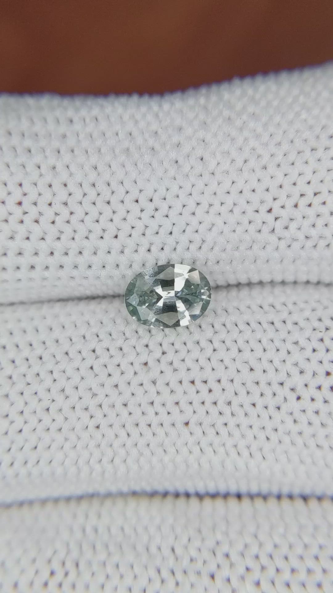 0.72 Ct. Bluish Green Sapphire from Ceylon (Sri Lanka) Size Video