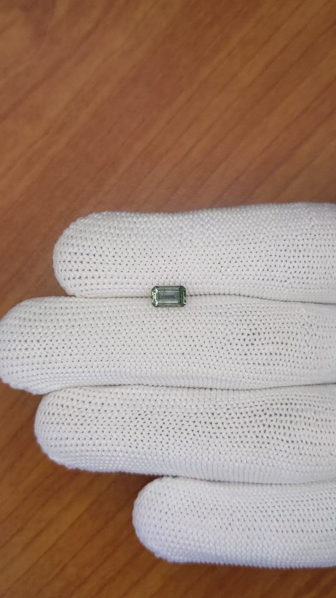 0.65 Ct. Bluish Green Sapphire from Madagascar Size Video