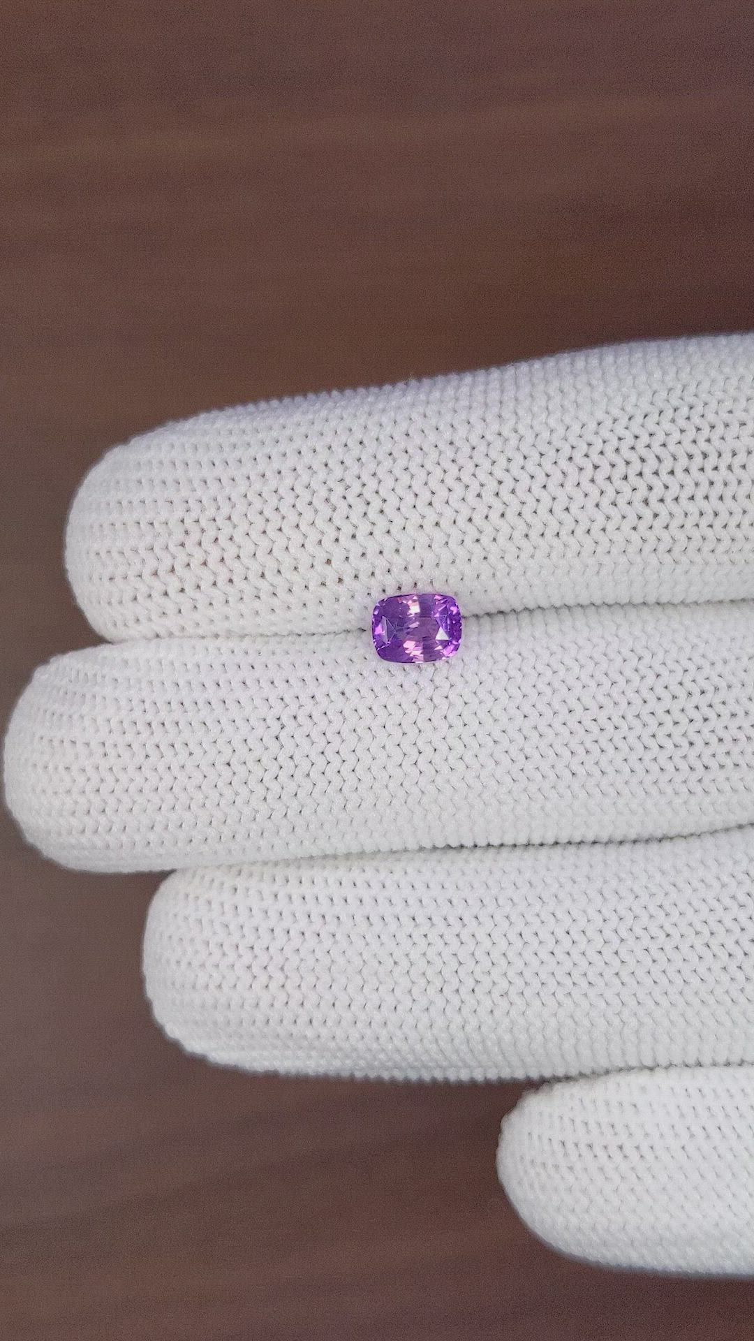 1.10 Ct. Pinkish Purple Sapphire from Tanzania Size Video