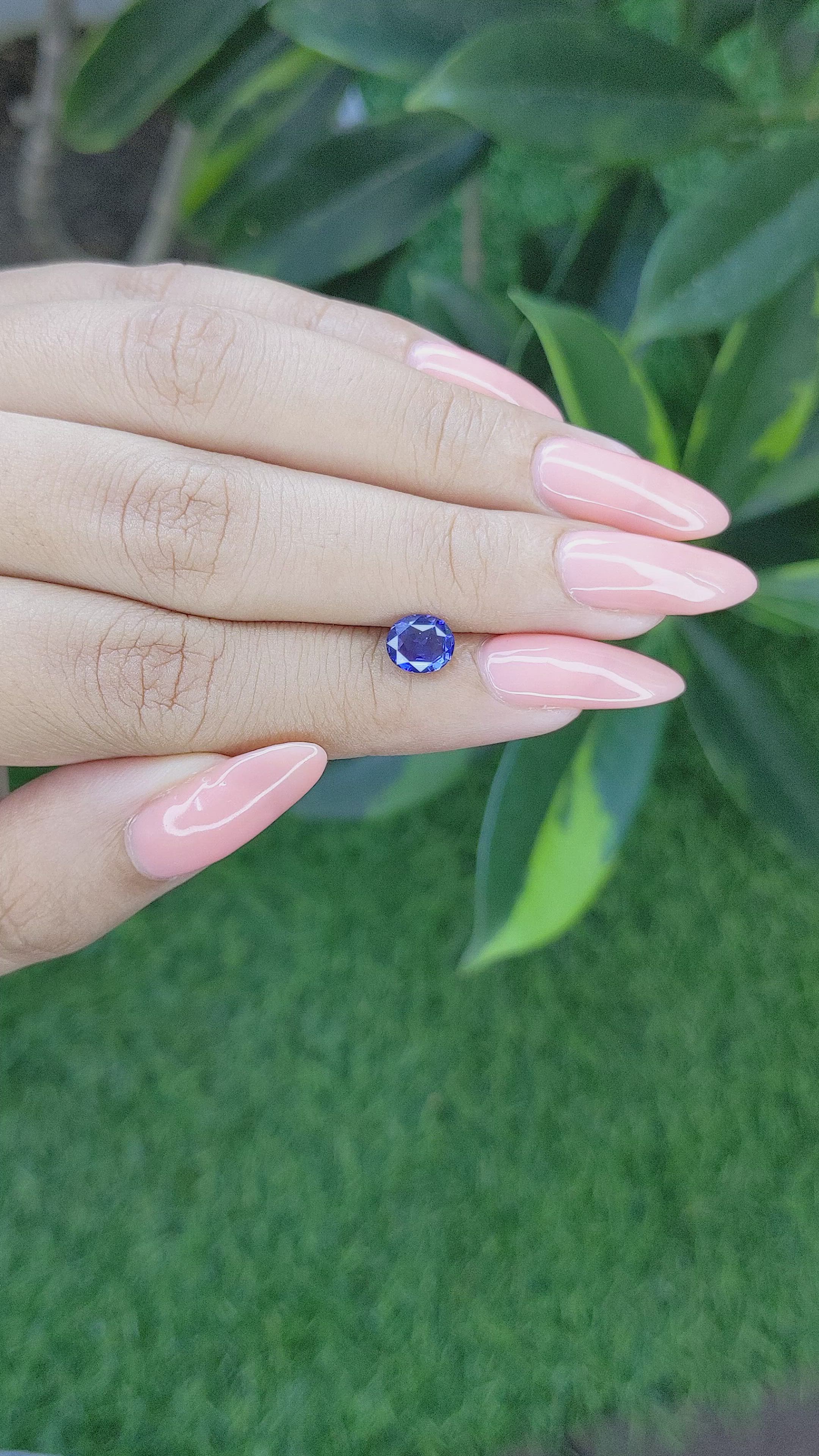 1.24 Ct. Blue Sapphire from Tanzania Size Video