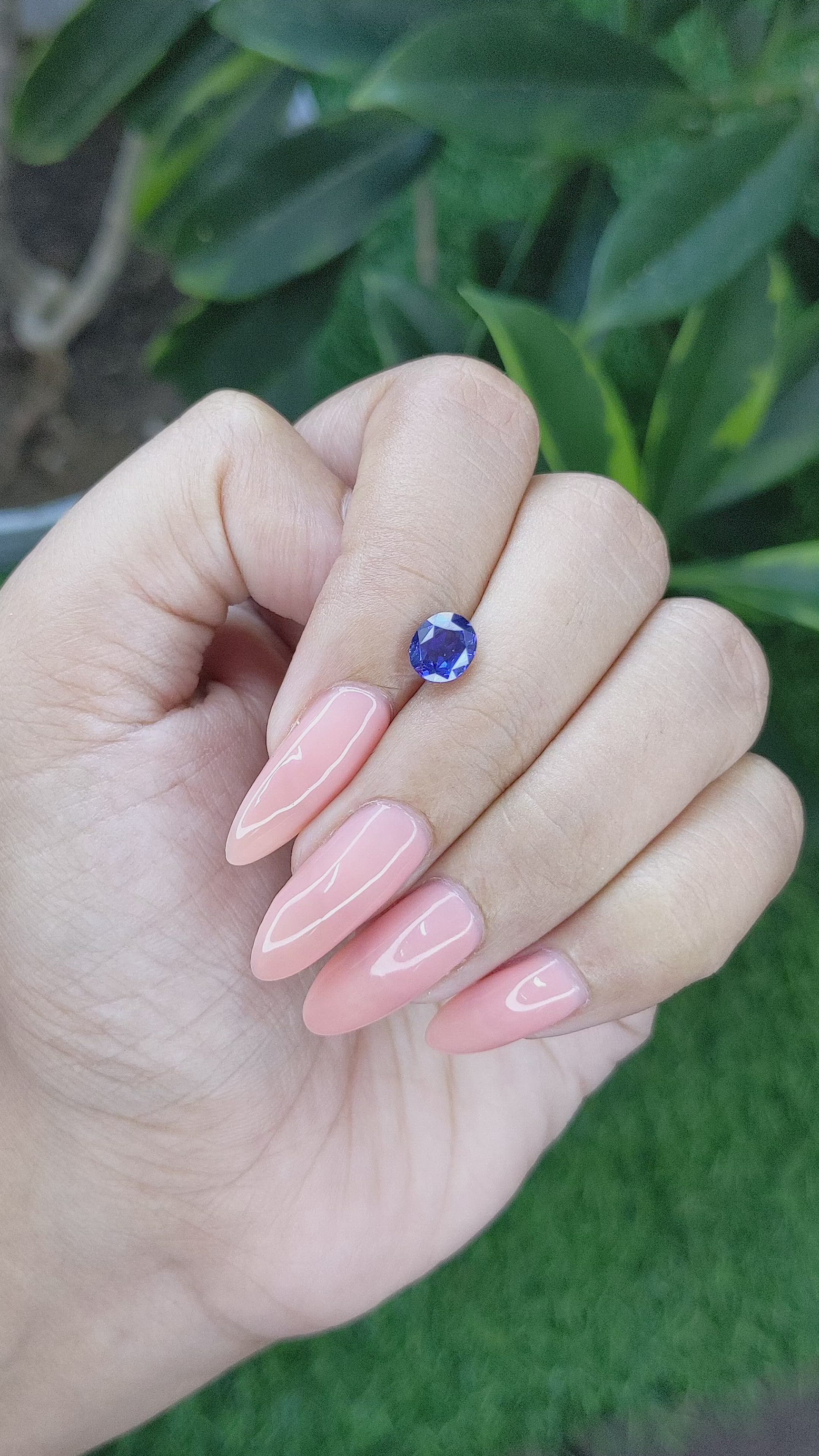 1.24 Ct. Blue Sapphire from Tanzania Size Video