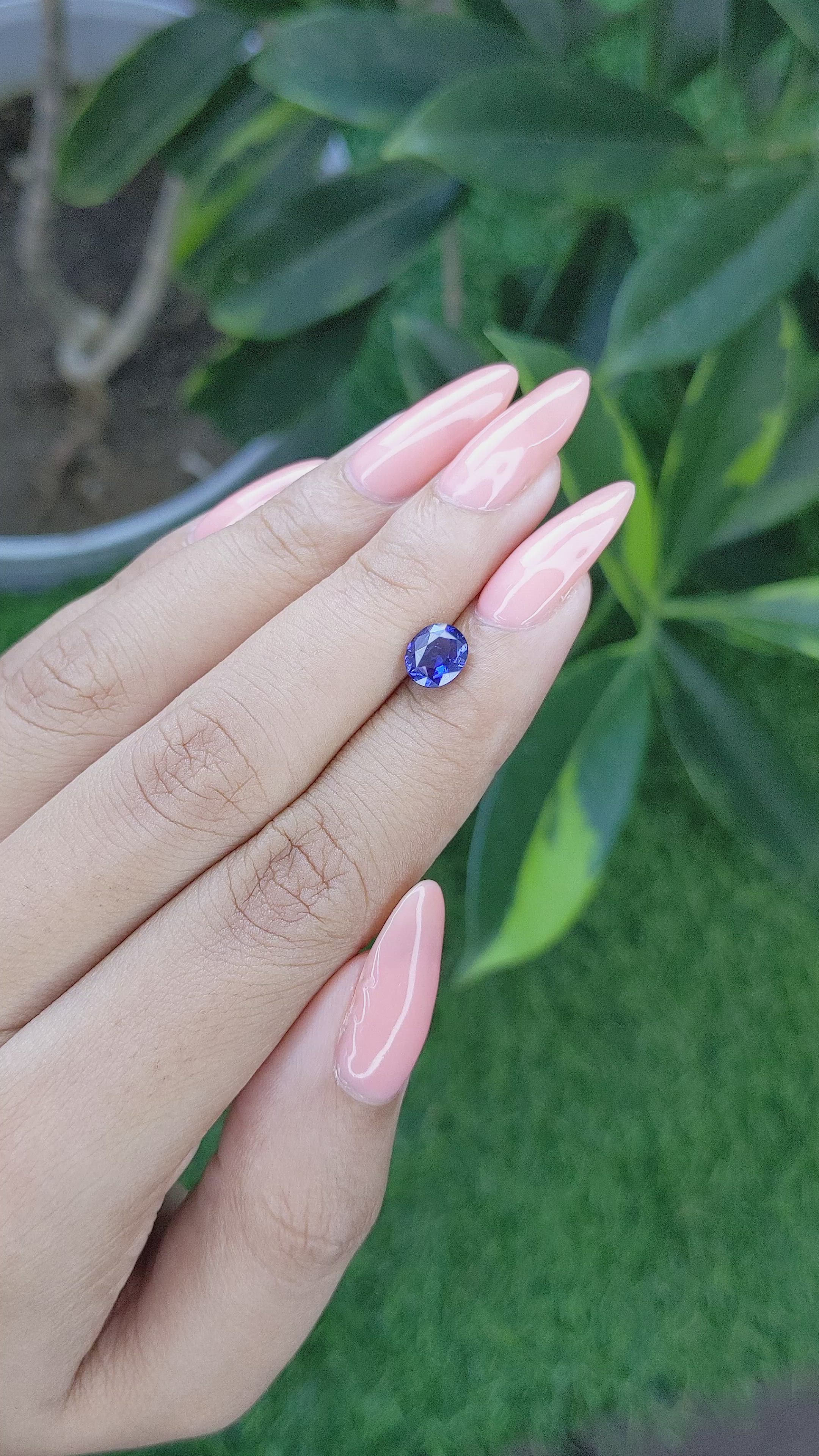 1.24 Ct. Blue Sapphire from Tanzania Size Video