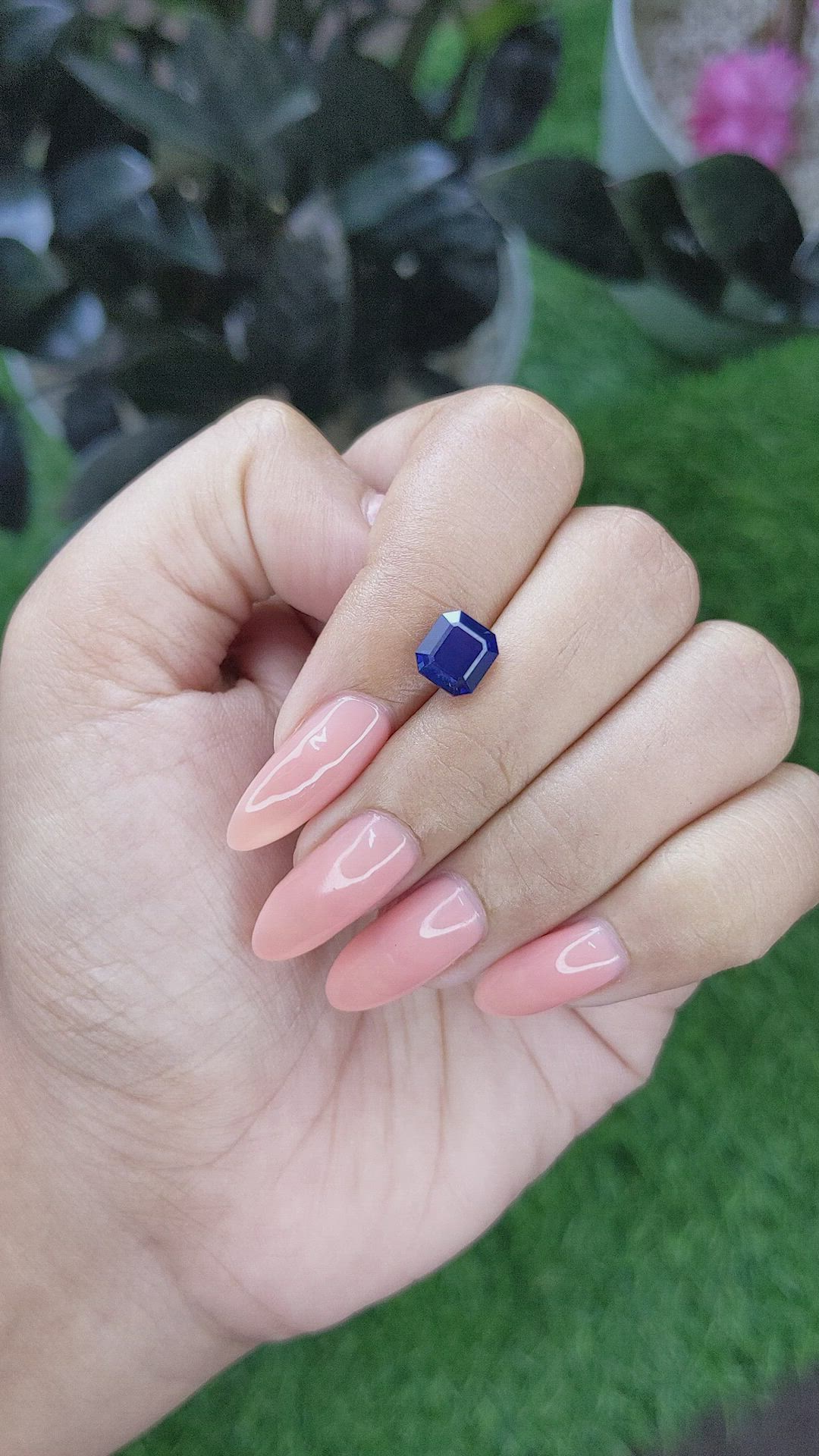 2.19 Ct. Blue Sapphire from Tanzania Size Video