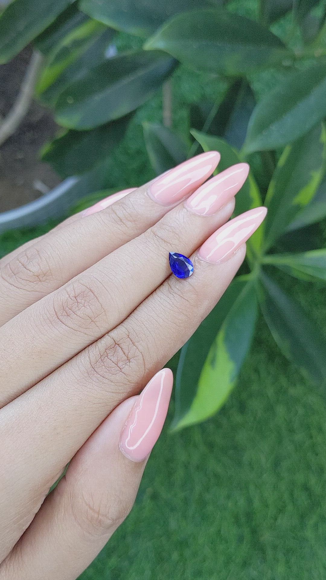 0.81 Ct. Blue Sapphire from Tanzania Size Video