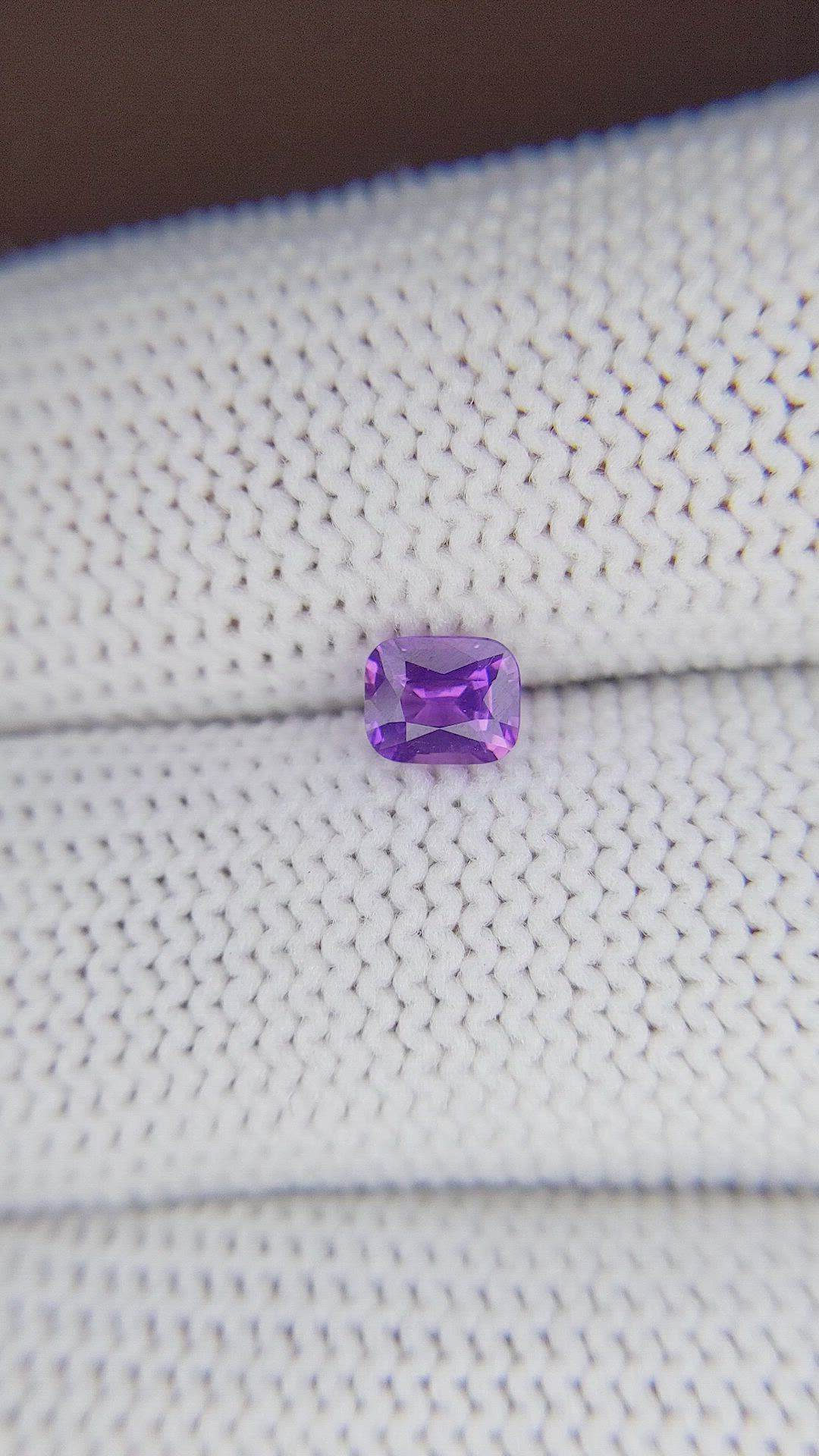 0.57 Ct. Pinkish Purple Sapphire from Tanzania Size Video
