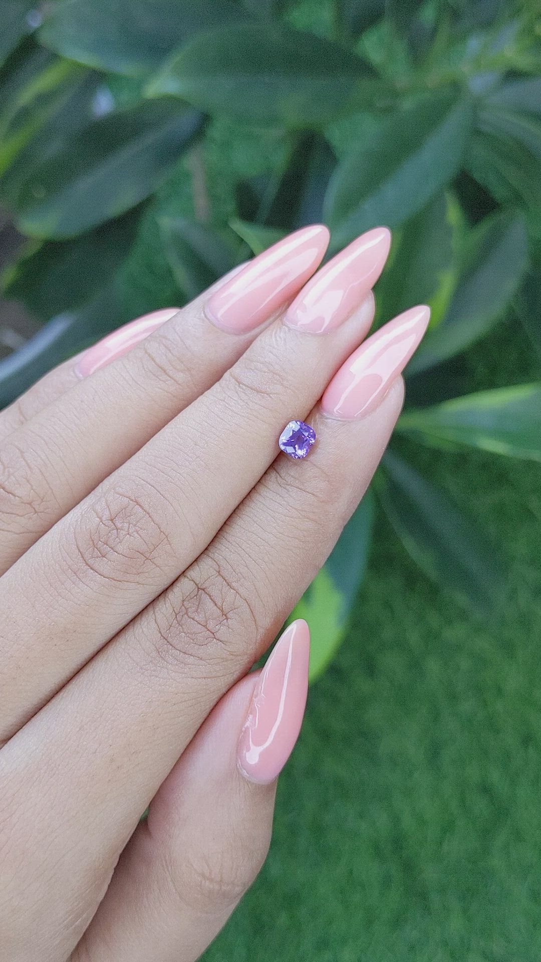 0.62 Ct. Violet Sapphire from Tanzania Size Video