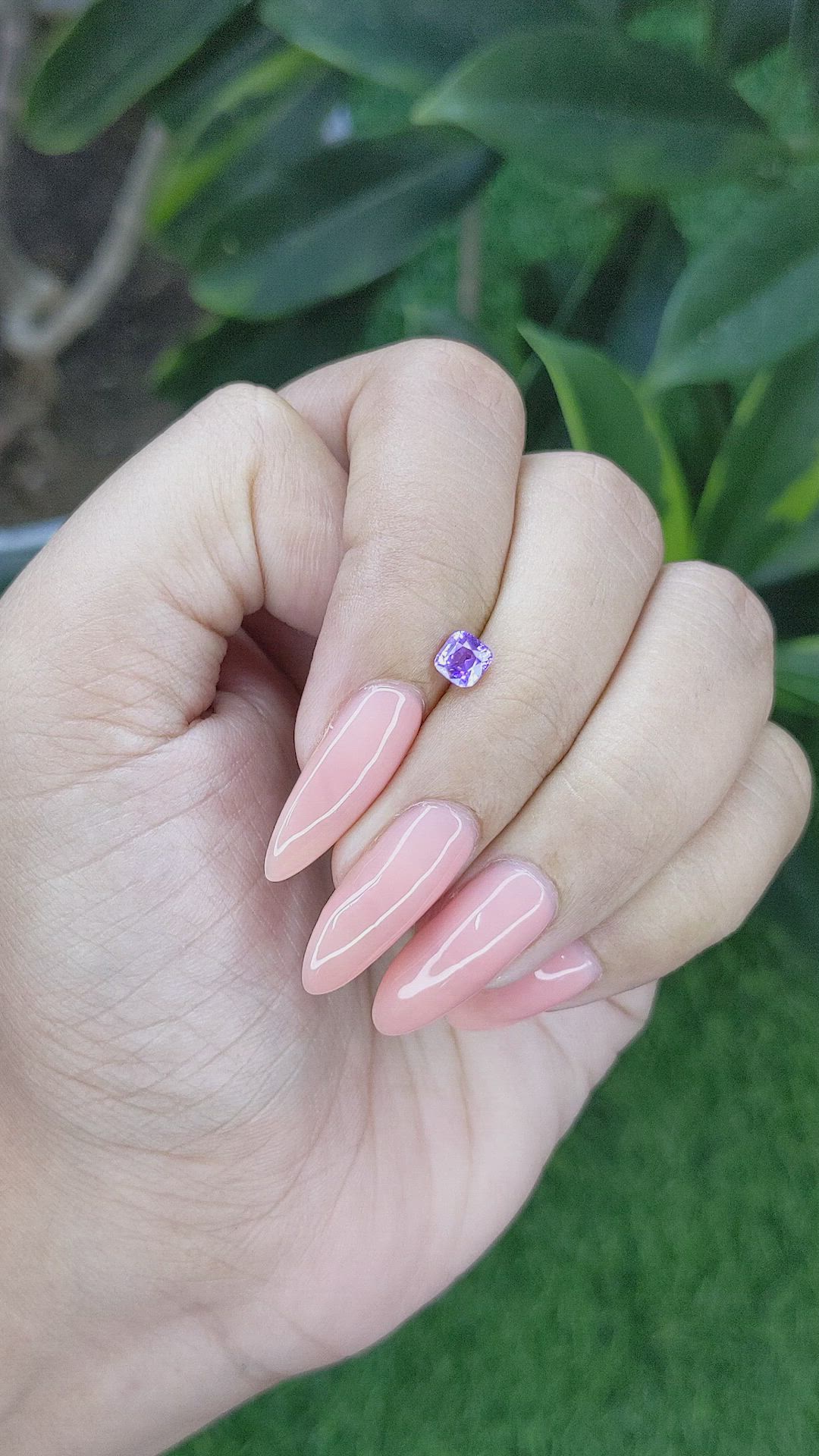 0.54 Ct. Purple Sapphire from Tanzania Size Video