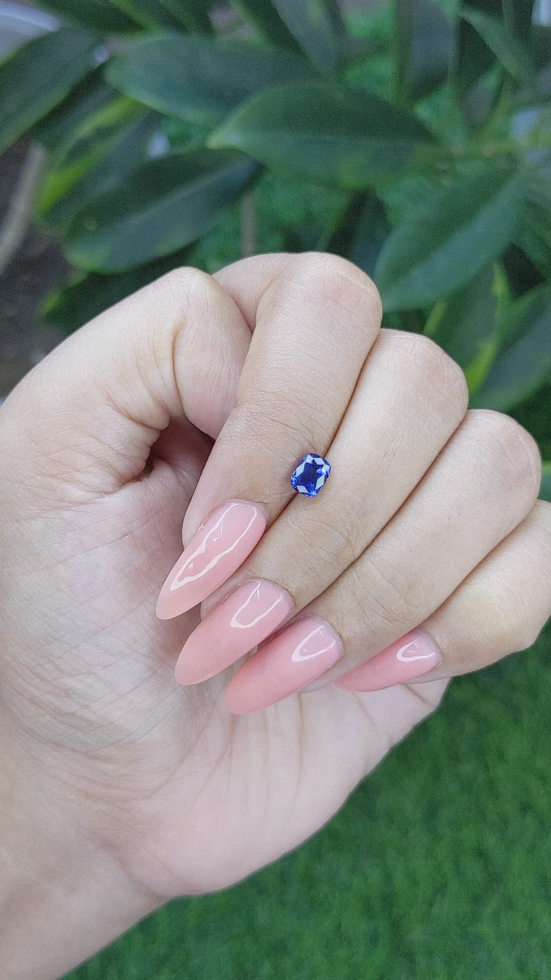 0.75 Ct. Blue Sapphire from Tanzania Size Video