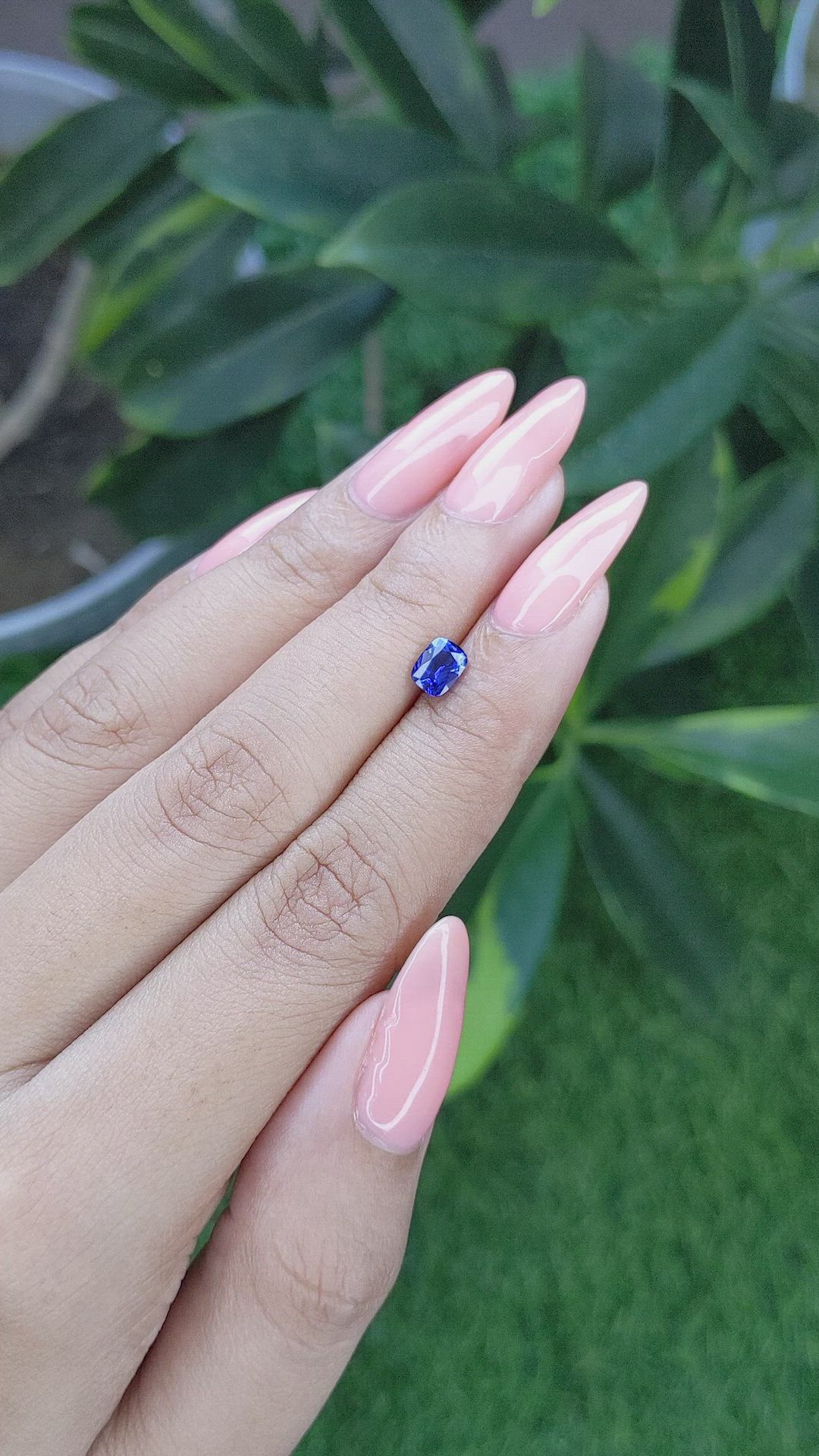 0.75 Ct. Blue Sapphire from Tanzania Size Video