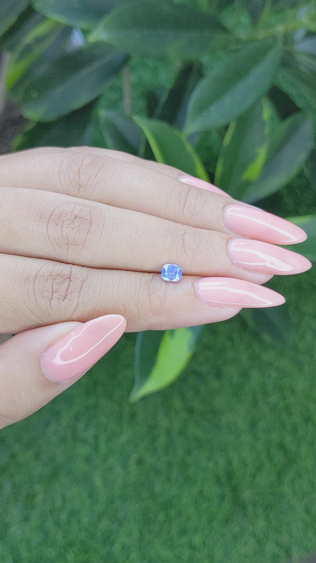 0.56 Ct. Blue Sapphire from Tanzania Size Video