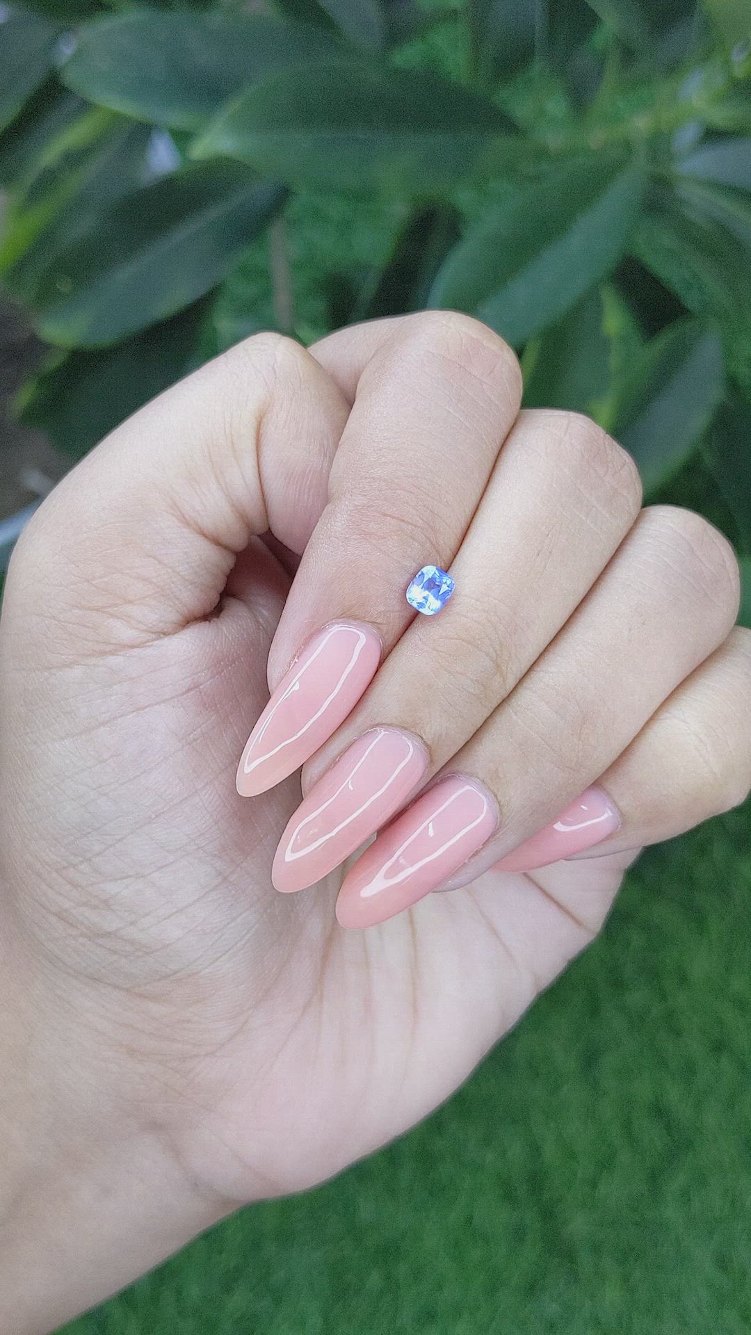 0.56 Ct. Blue Sapphire from Tanzania Size Video