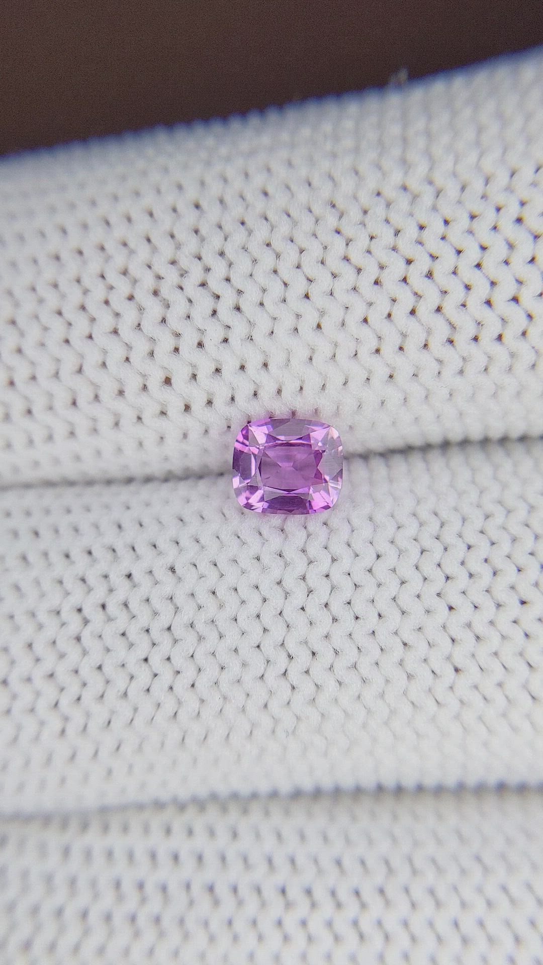 0.63 Ct. Pinkish Purple Sapphire from Tanzania Size Video