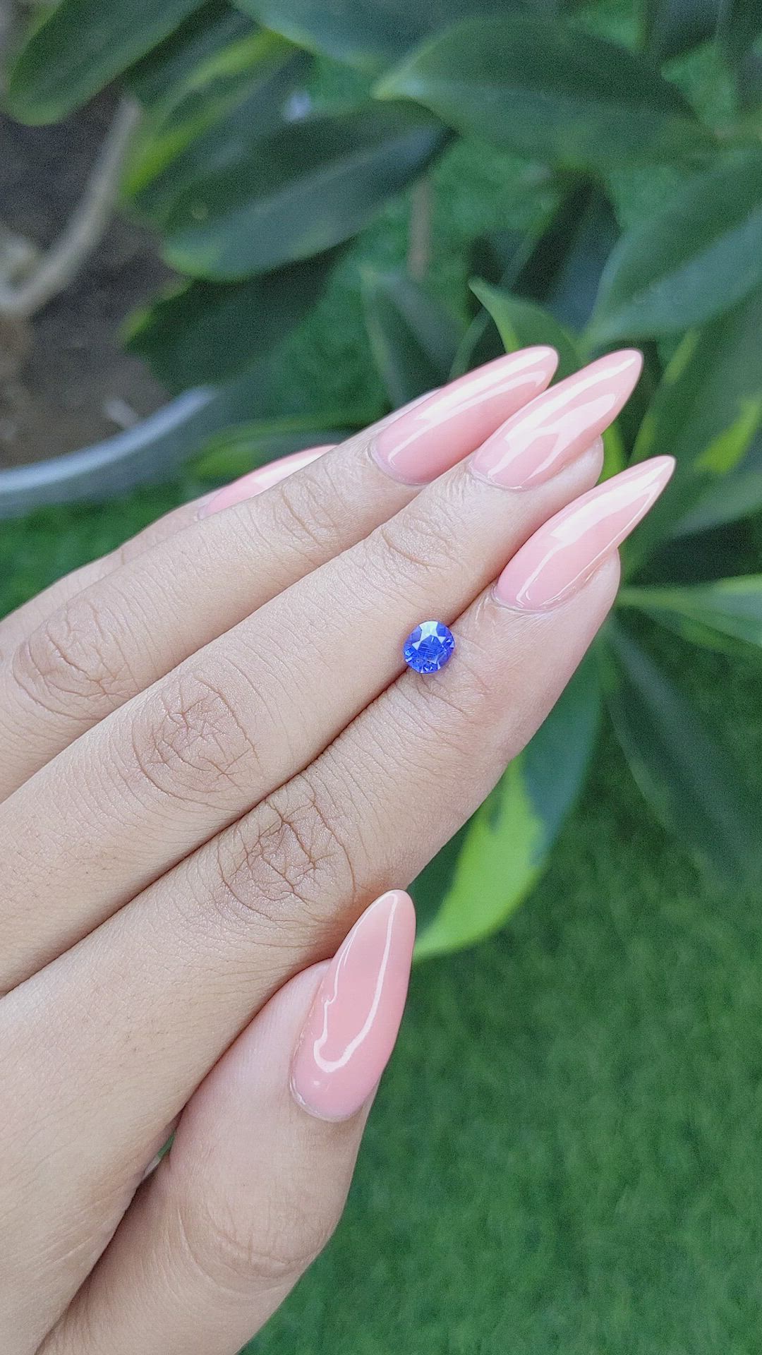 0.71 Ct. Blue Sapphire from Tanzania Size Video
