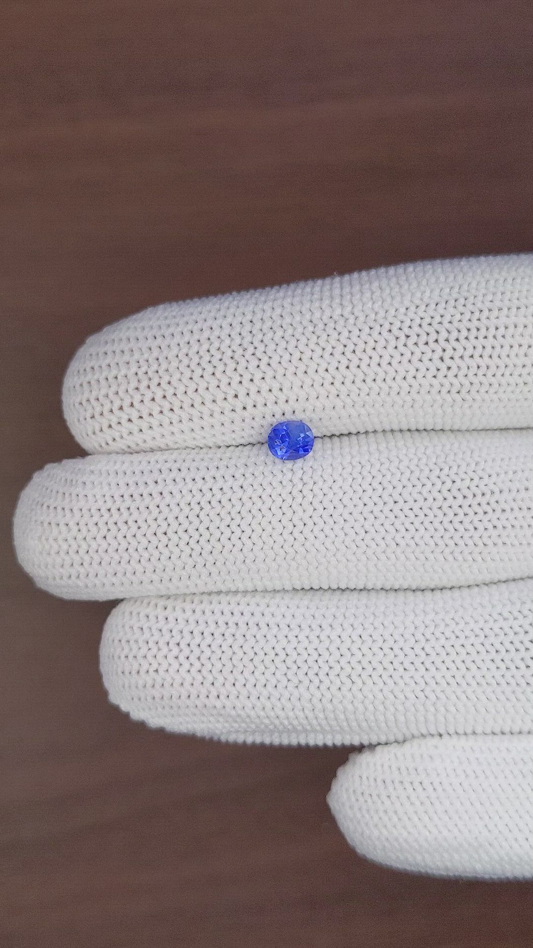 0.71 Ct. Blue Sapphire from Tanzania Size Video