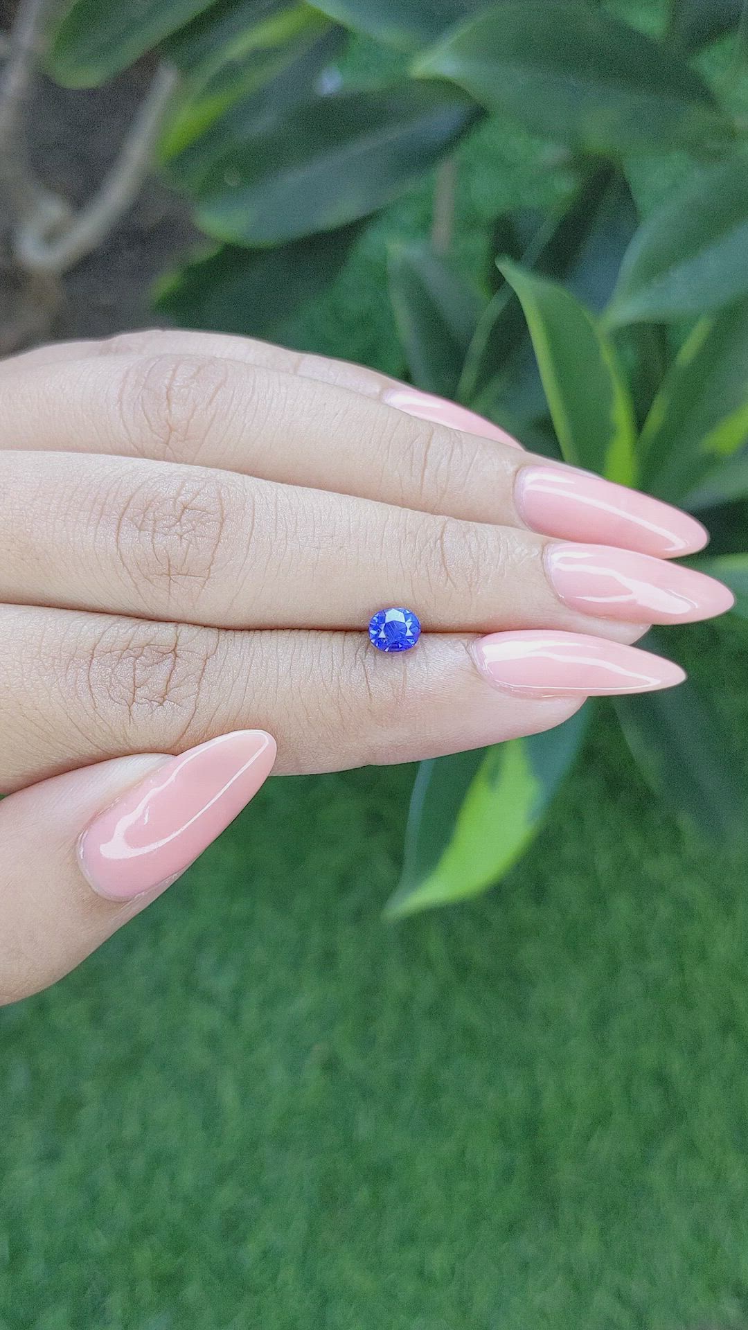 0.71 Ct. Blue Sapphire from Tanzania Size Video